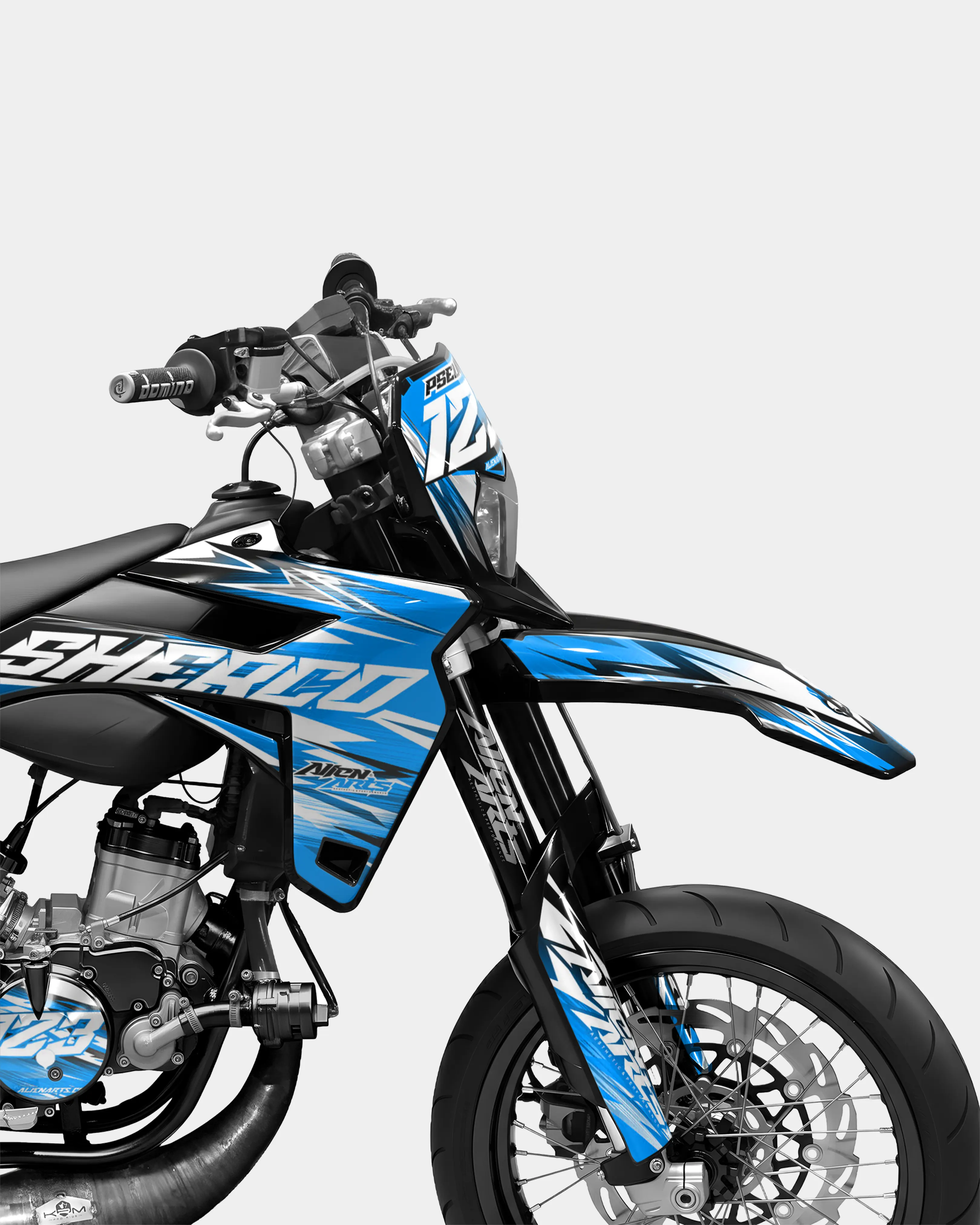AUROPE - Kit deco SHERCO 50cc - Bleu - Image 3