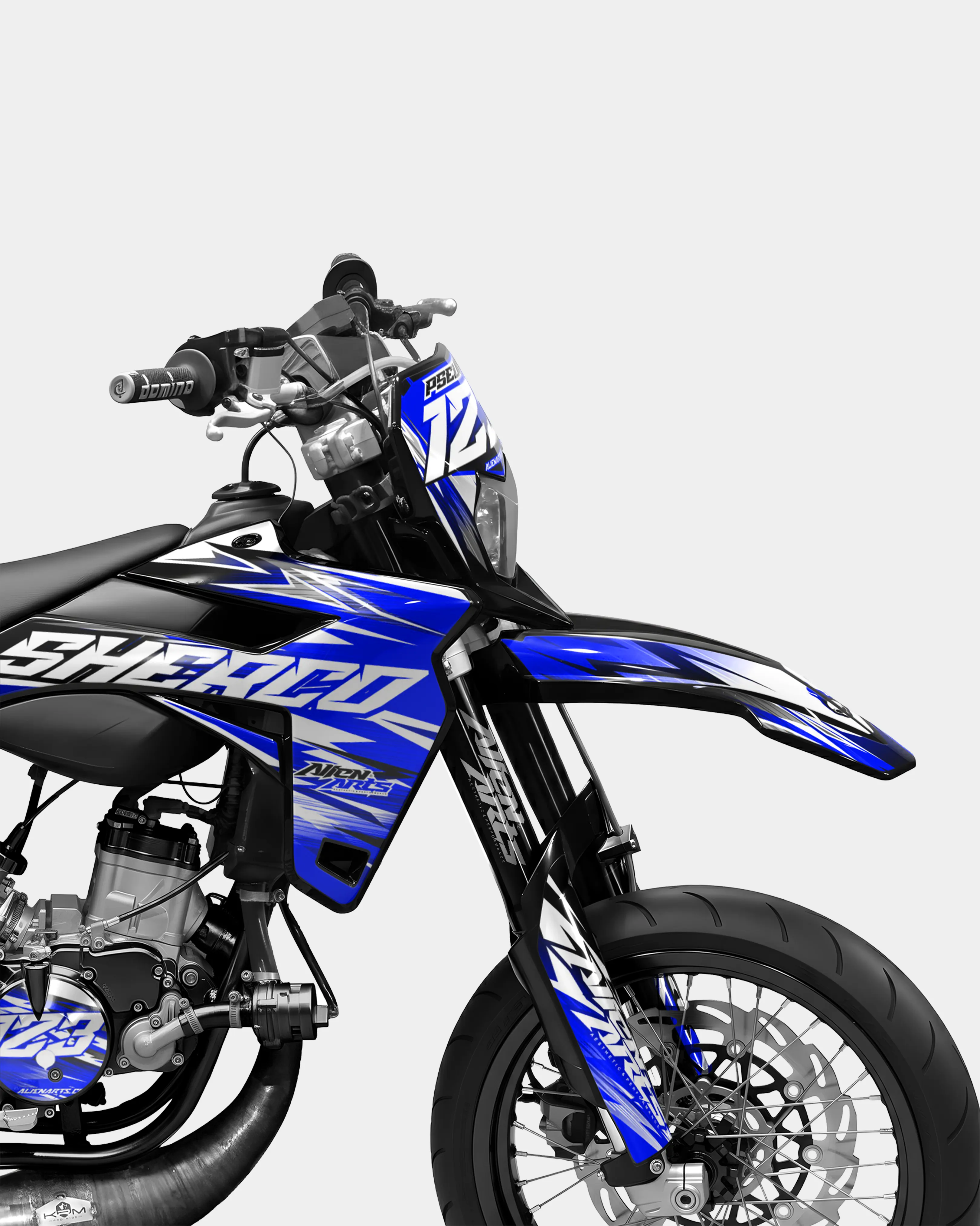 AUROPE - Kit deco SHERCO 50cc - Bleu foncé - Image 3