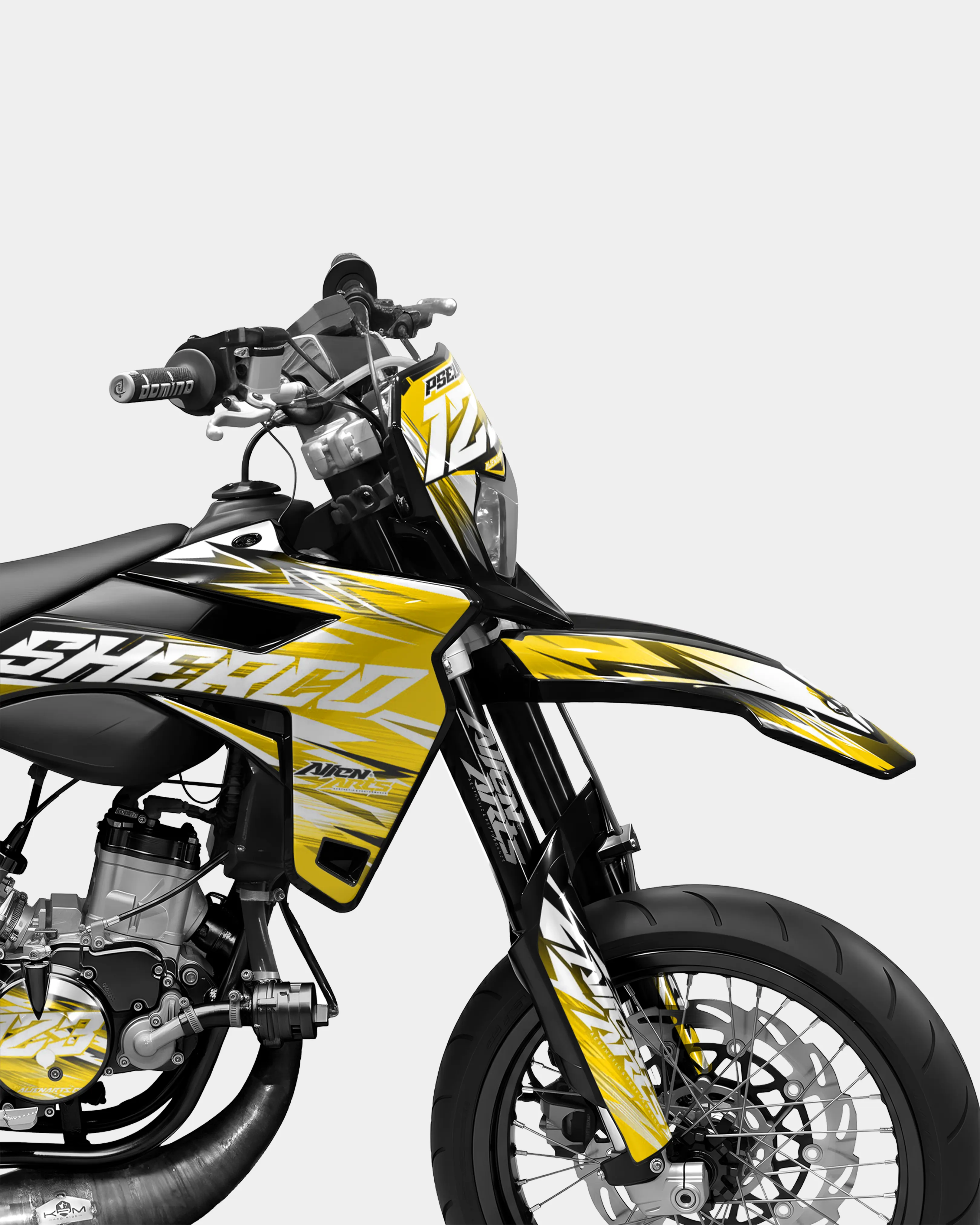 AUROPE - Kit deco SHERCO 50cc - Jaune foncé - Image 3
