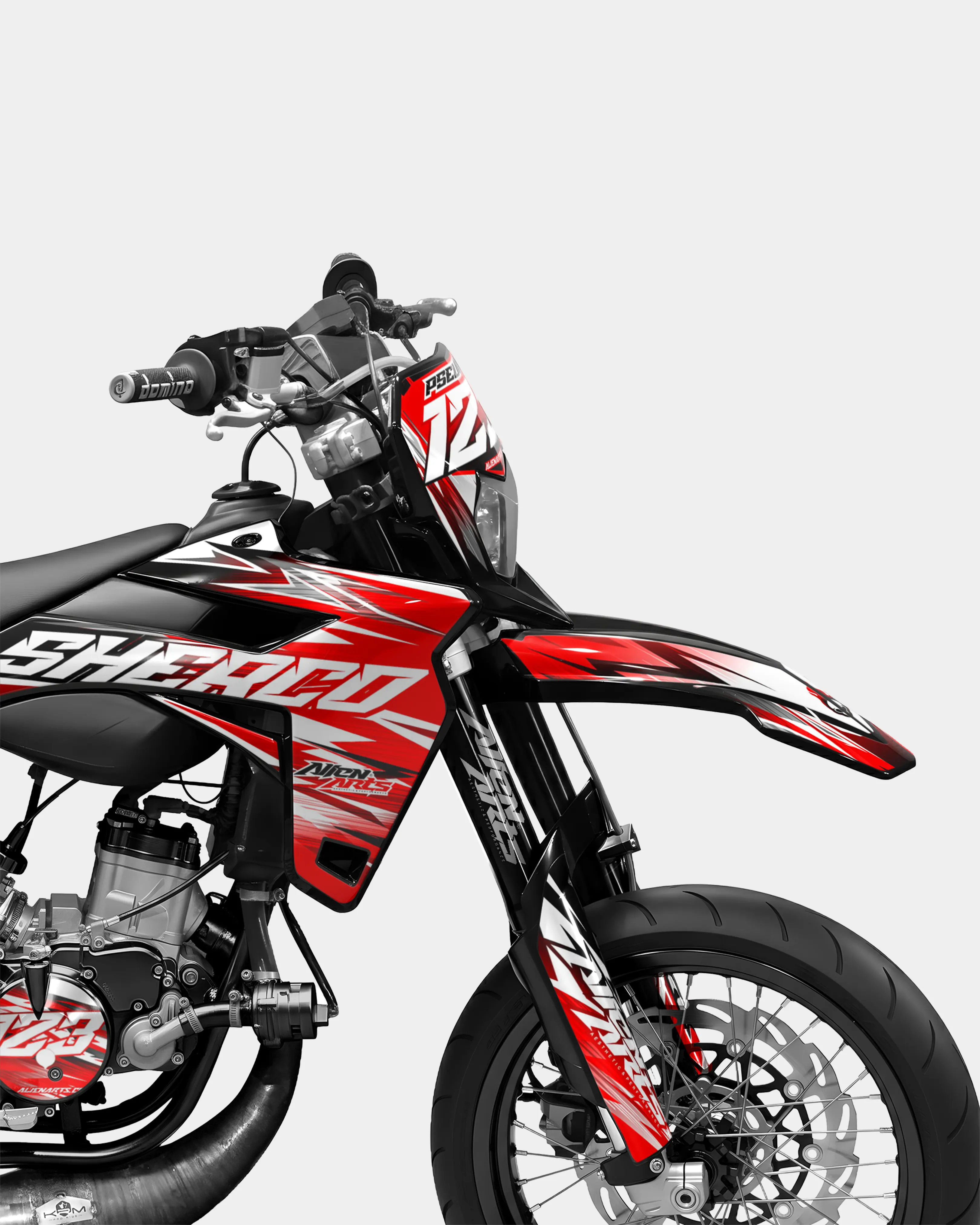 AUROPE - Kit deco SHERCO 50cc - Rouge - Image 3