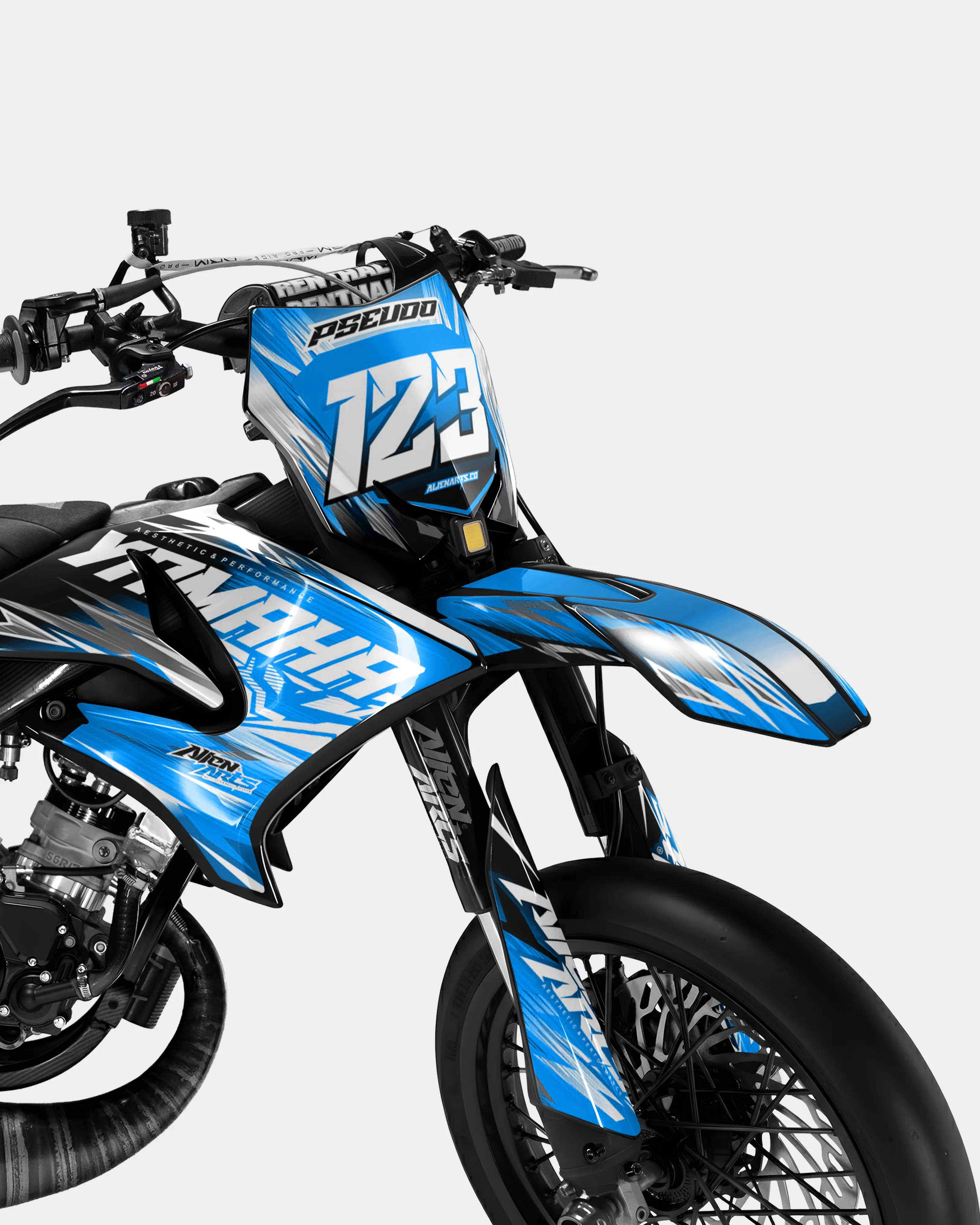 AUROPE - Kit deco YAMAHA DT 50cc - Bleu - Image 2