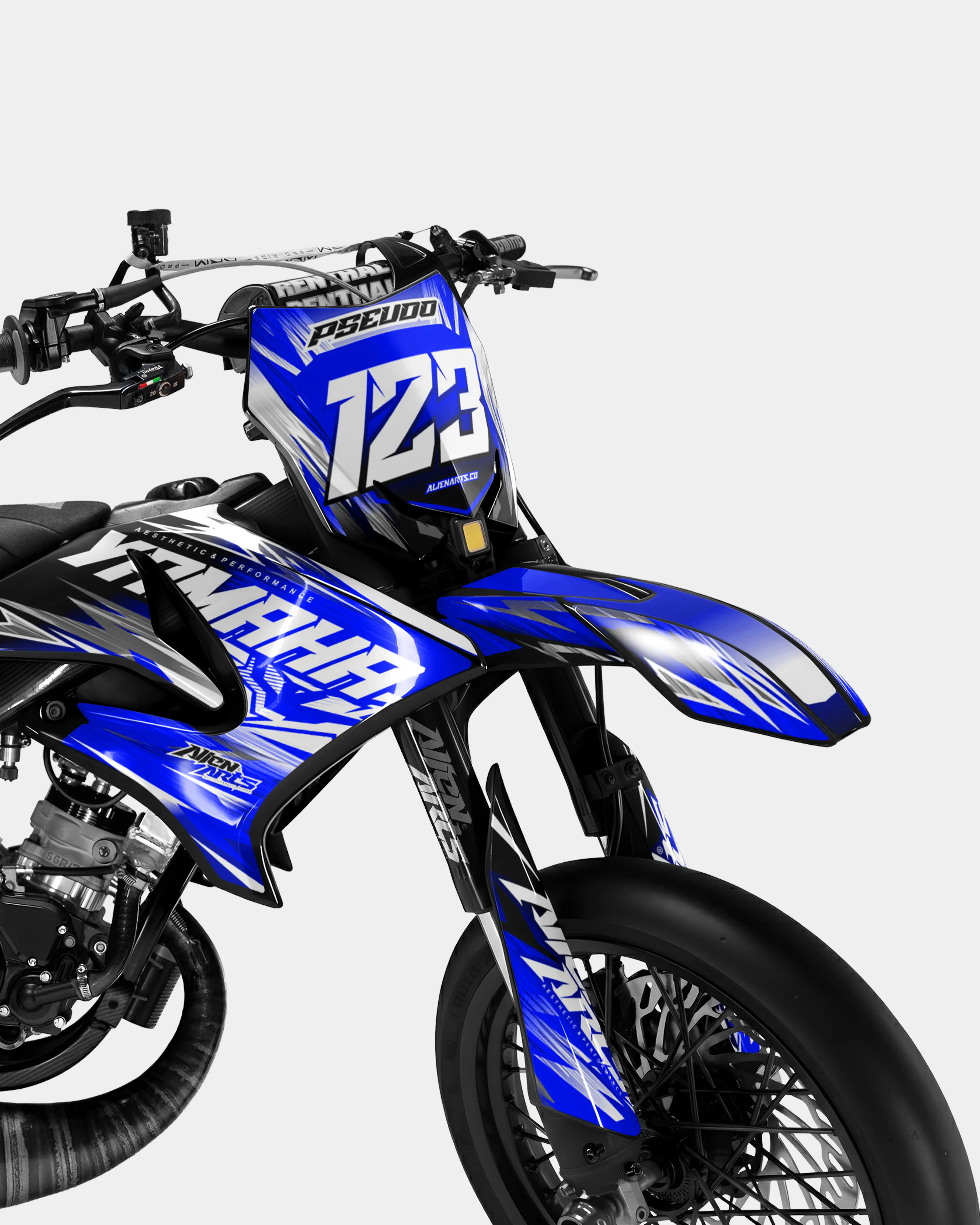 AUROPE - Kit deco YAMAHA DT 50cc - Bleu foncé - Image 2
