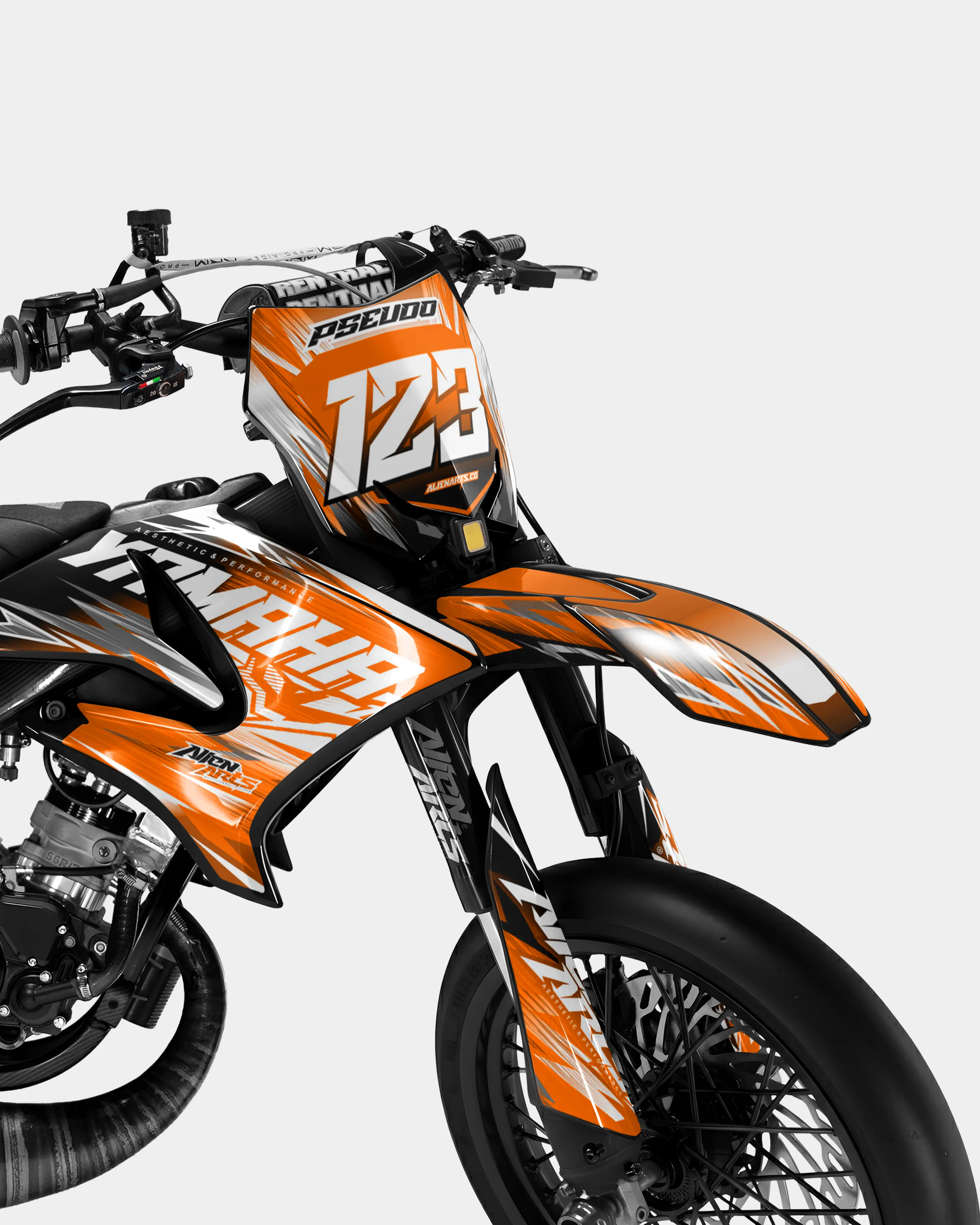 AUROPE - Kit deco YAMAHA DT 50cc - Orange - Image 2