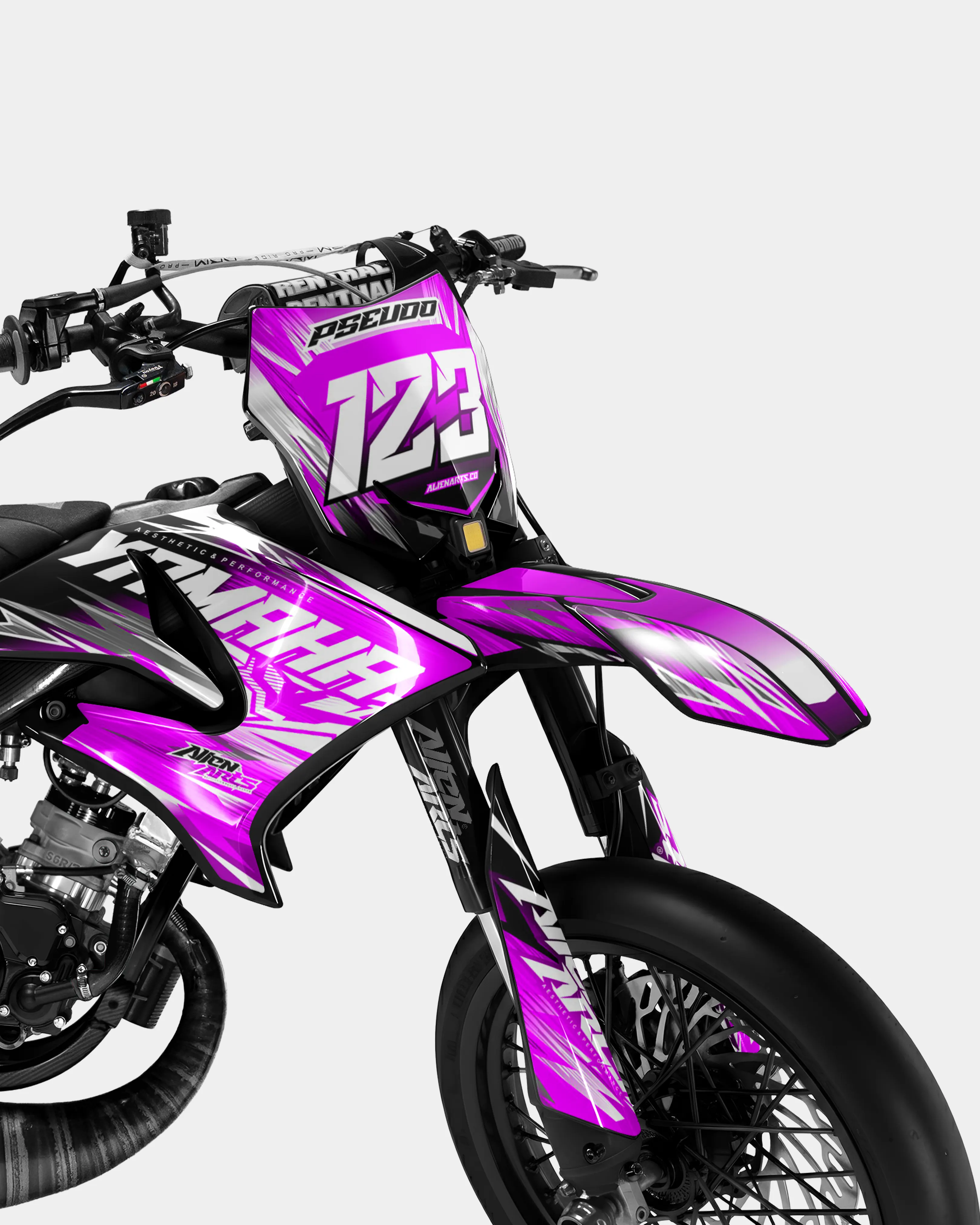 AUROPE - Kit deco YAMAHA DT 50cc - Rose - Image 2