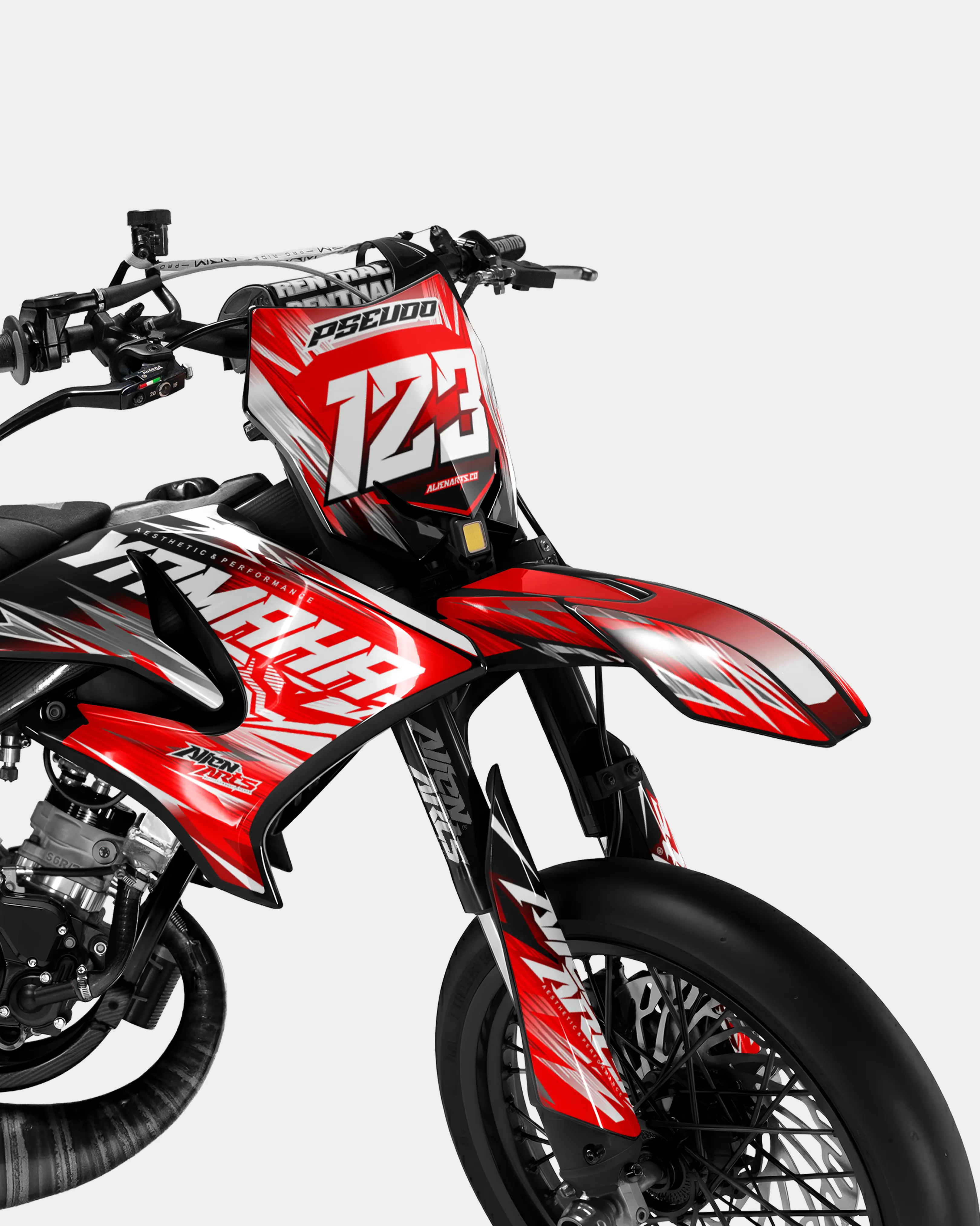AUROPE - Kit deco YAMAHA DT 50cc - Rouge - Image 2