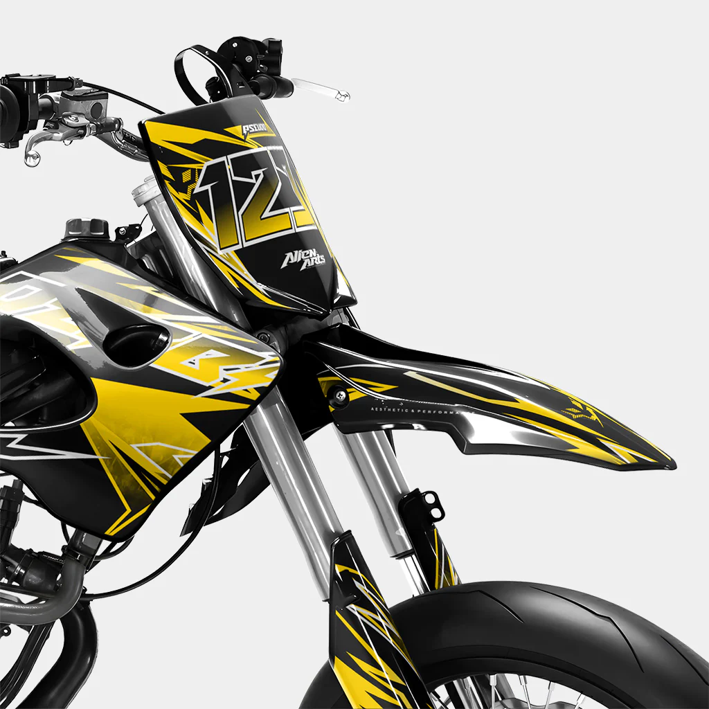 BRUME - Kit deco DERBI 50cc - Jaune Foncé - Image 2