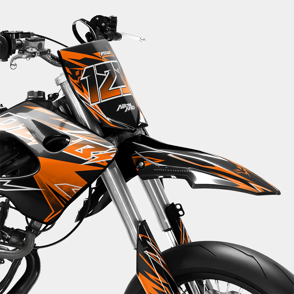 BRUME - Kit deco DERBI 50cc - Orange - Image 2