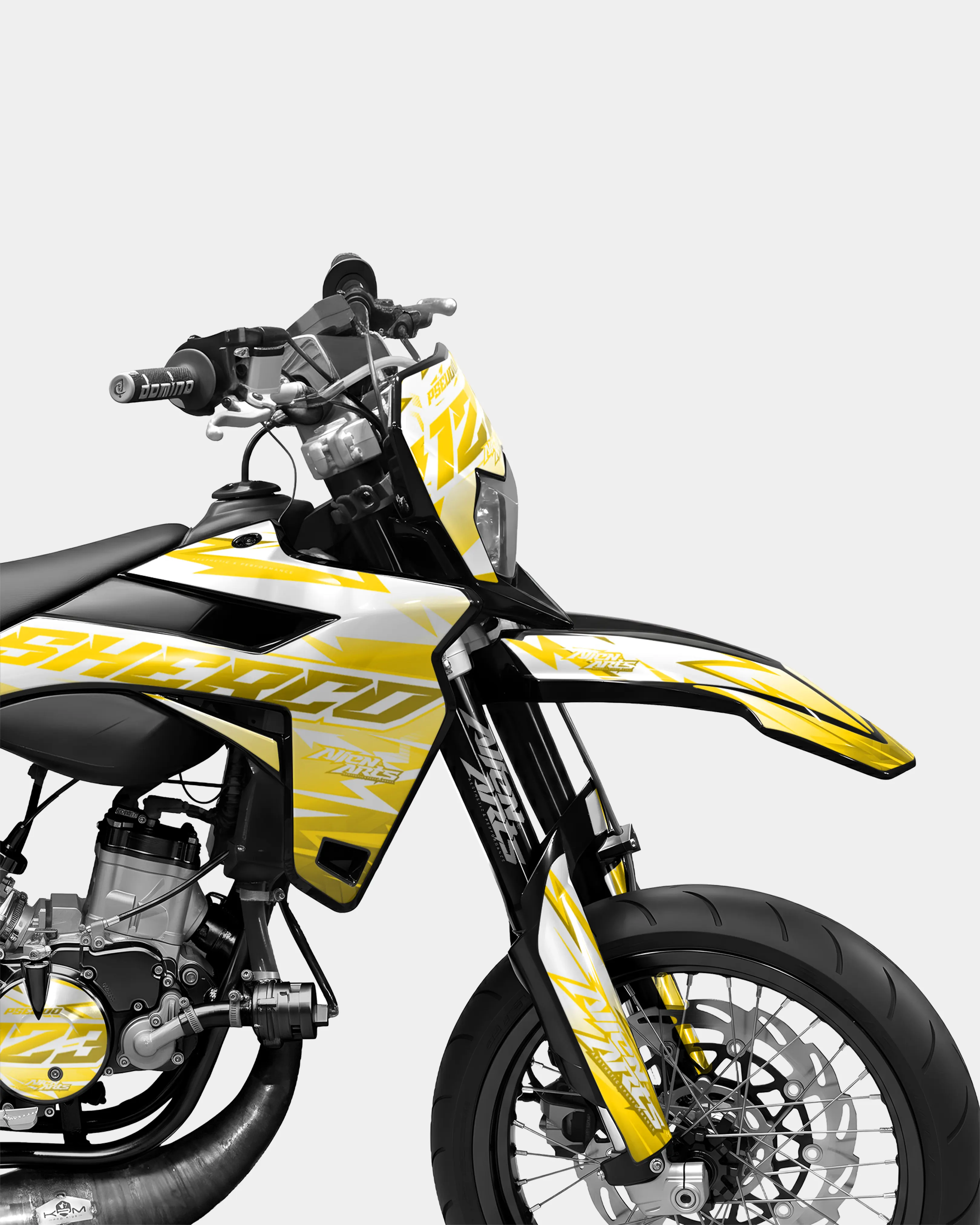 CALYPSO - Kit deco SHERCO 50cc - Jaune foncé - Image 3