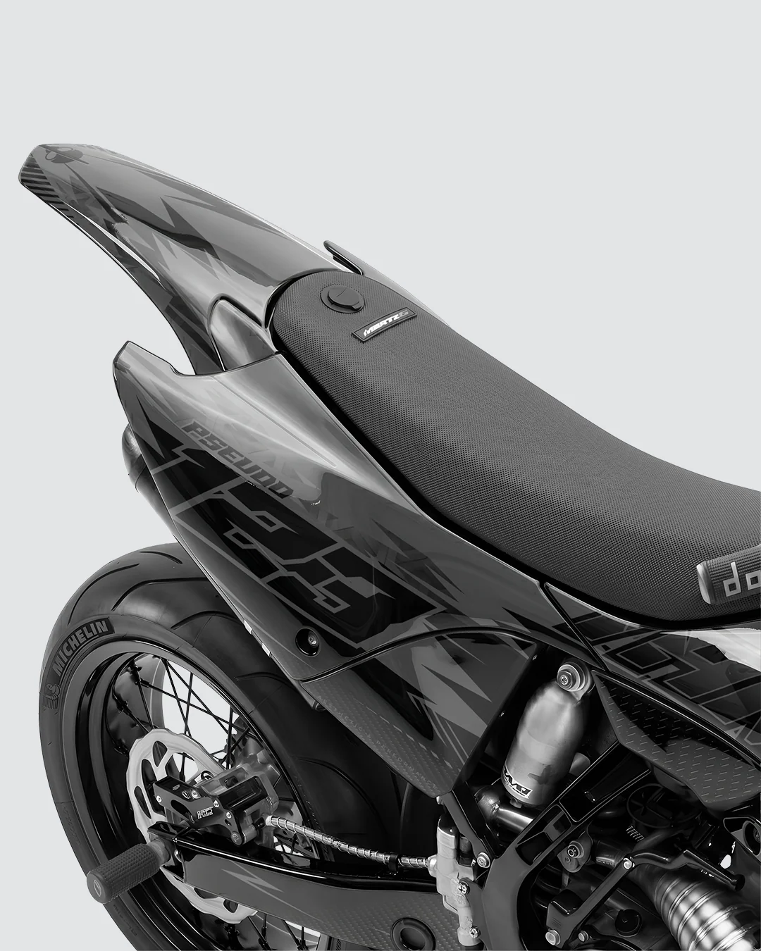 CARBX - Kit Déco Supermotard Semi-Personnalisable - Noir - Image 3