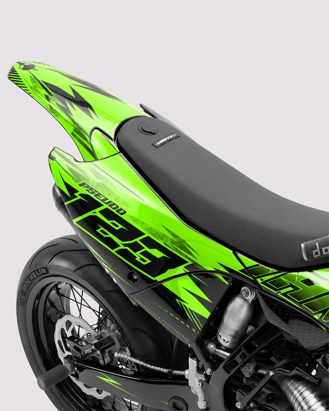 CARBX - Kit Déco Supermotard Semi-Personnalisable - Vert - Image 3