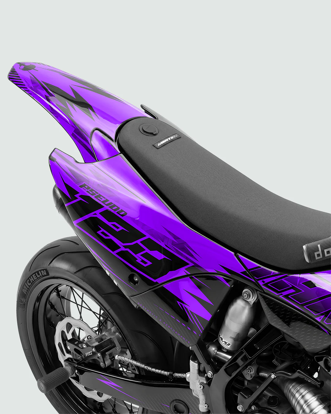 CARBX - Kit Déco Supermotard Semi-Personnalisable - Violet - Image 3