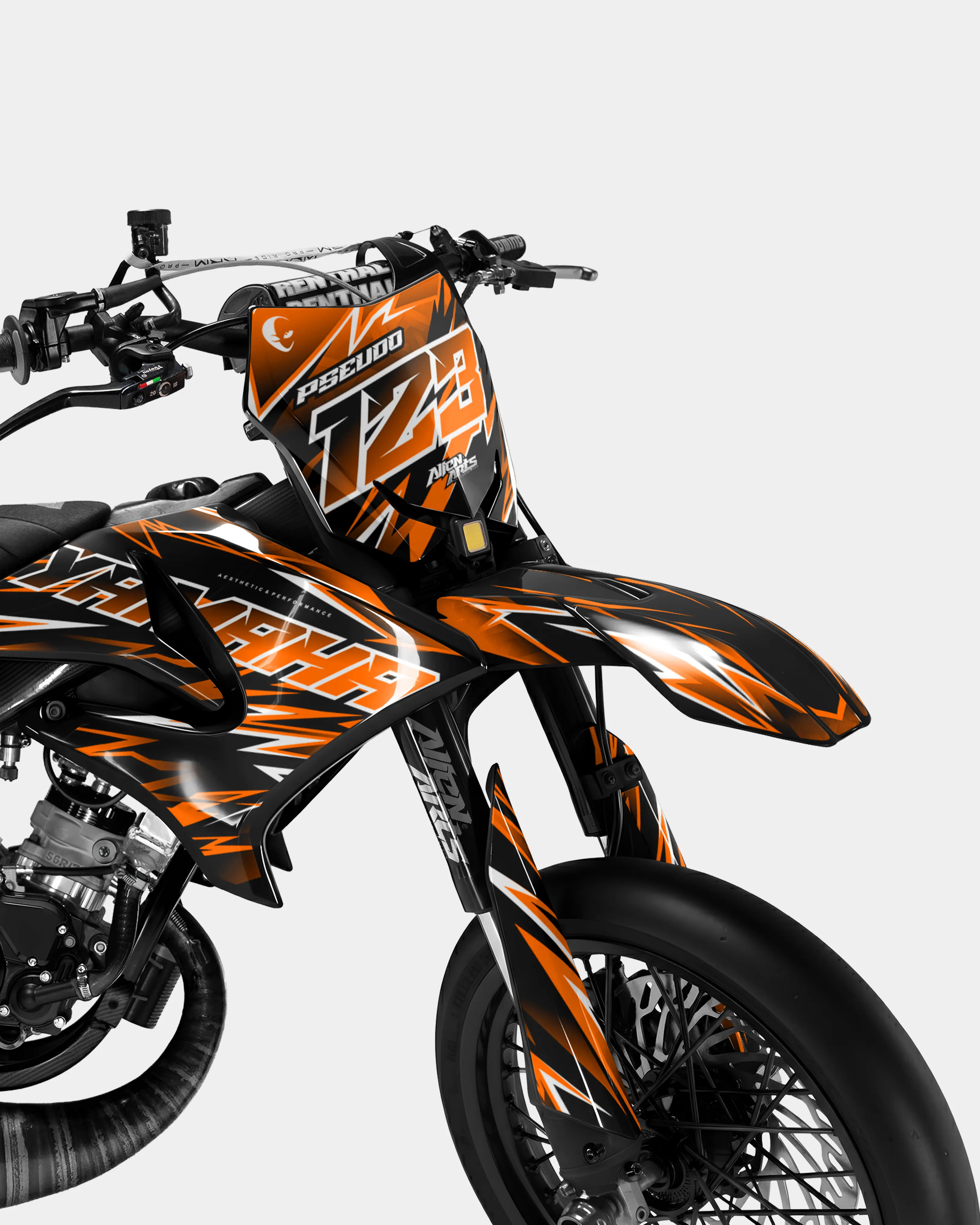 CIEL - Kit deco YAMAHA DT 50cc - Orange - Image 2