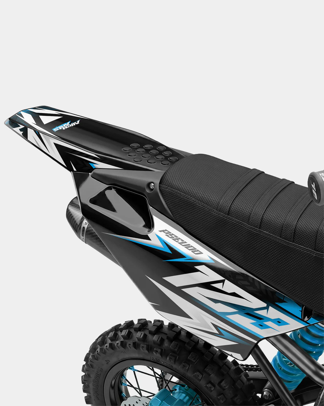 CRYNEX - Kit Déco Dirt Bike Semi-Personnalisable - Bleu - Image 3
