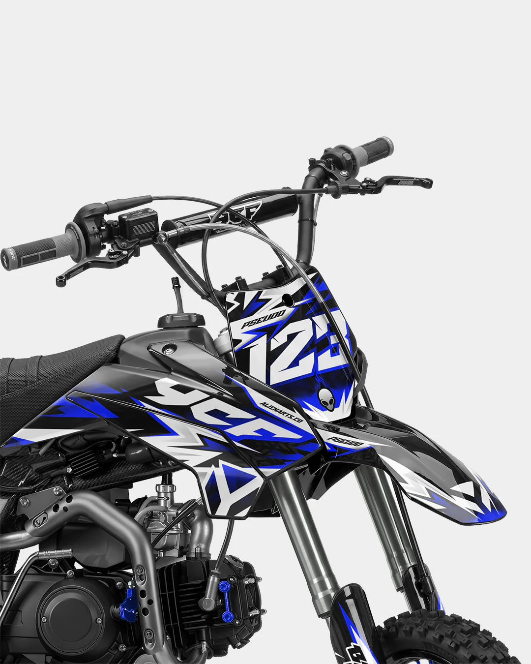 CRYNEX - Kit Déco Dirt Bike Semi-Personnalisable - Bleu foncé - Image 2