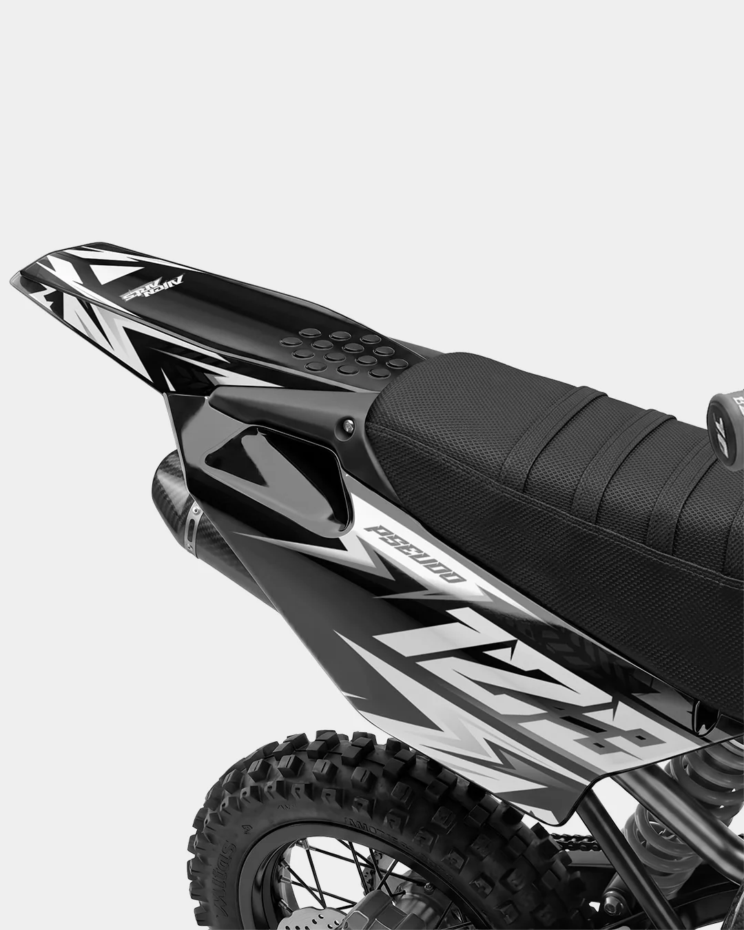 CRYNEX - Kit Déco Dirt Bike Semi-Personnalisable - Gris - Image 3