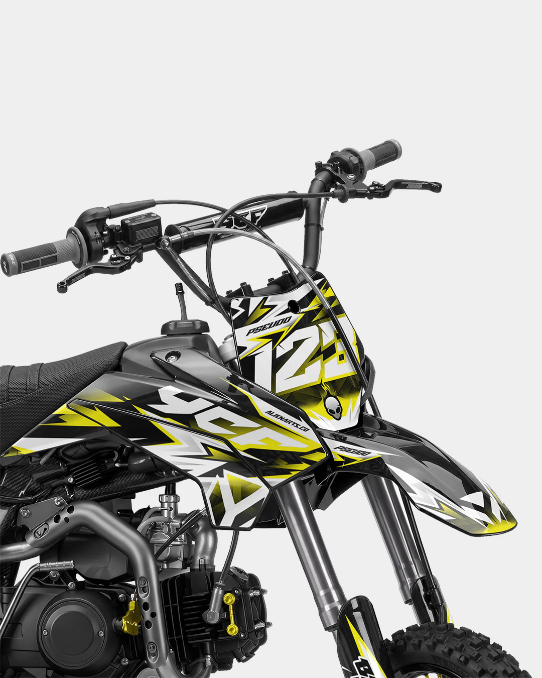 CRYNEX - Kit Déco Dirt Bike Semi-Personnalisable - Jaune - Image 2