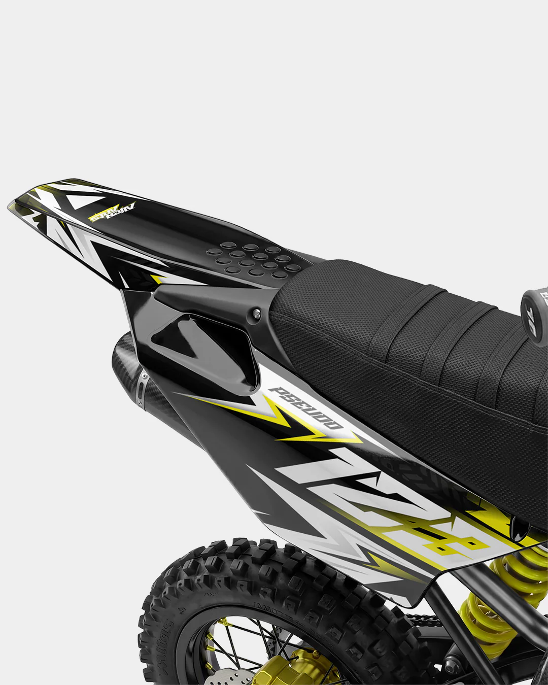 CRYNEX - Kit Déco Dirt Bike Semi-Personnalisable - Jaune - Image 3