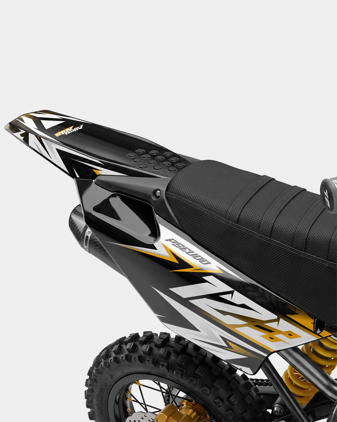 CRYNEX - Kit Déco Dirt Bike Semi-Personnalisable - Jaune foncé - Image 3