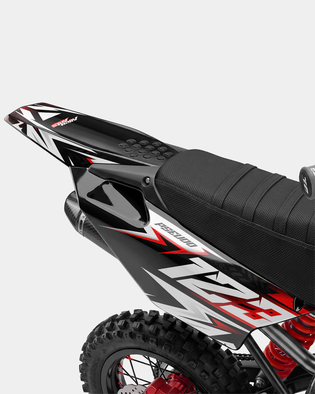 CRYNEX - Kit Déco Dirt Bike Semi-Personnalisable - Rouge - Image 3