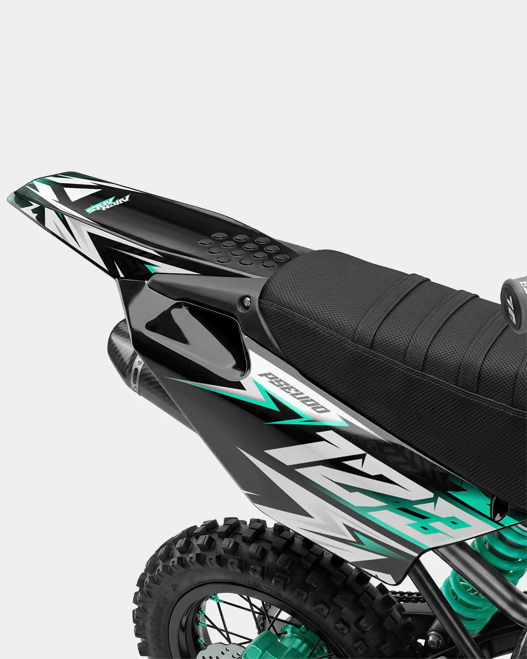 CRYNEX - Kit Déco Dirt Bike Semi-Personnalisable - Turquoise - Image 3
