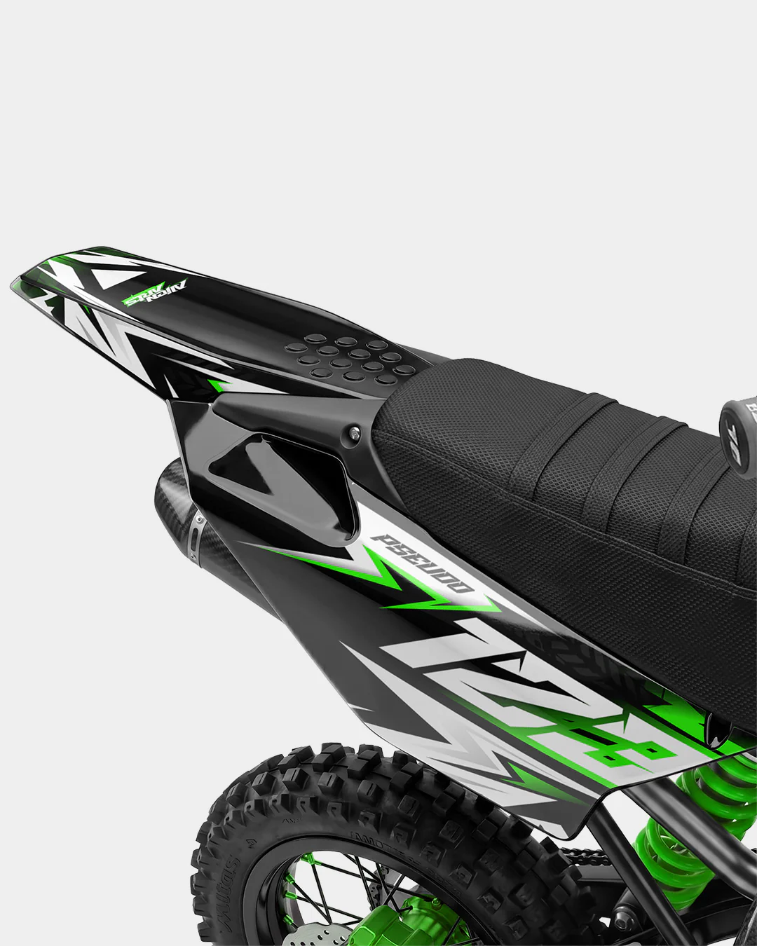 CRYNEX - Kit Déco Dirt Bike Semi-Personnalisable - Vert - Image 3