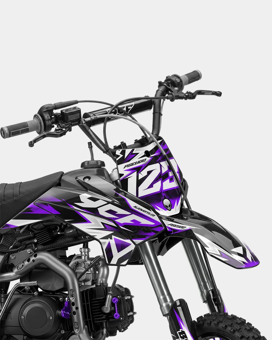 CRYNEX - Kit Déco Dirt Bike Semi-Personnalisable - Violet - Image 2