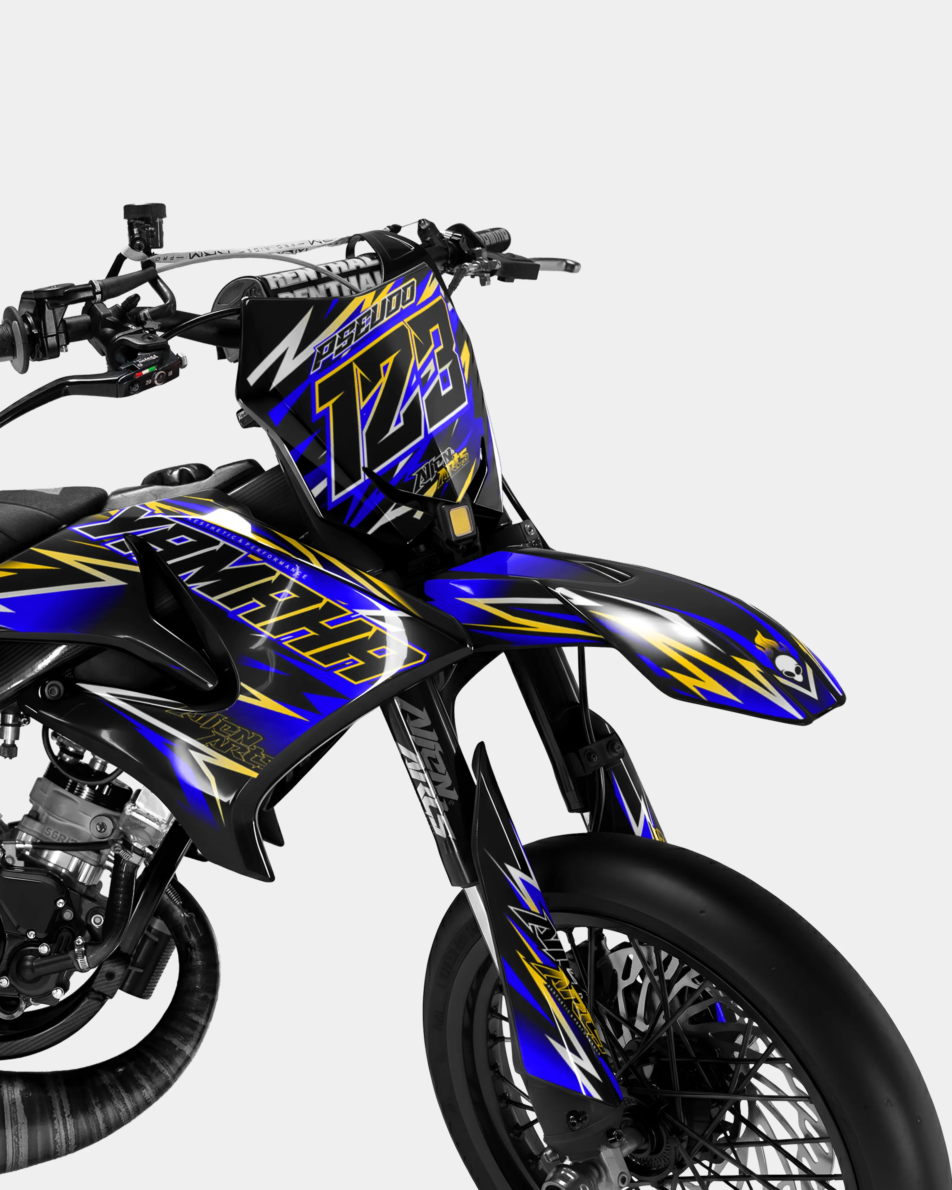ECLAT - Kit deco YAMAHA DT 50cc - Bleu foncé - Image 2