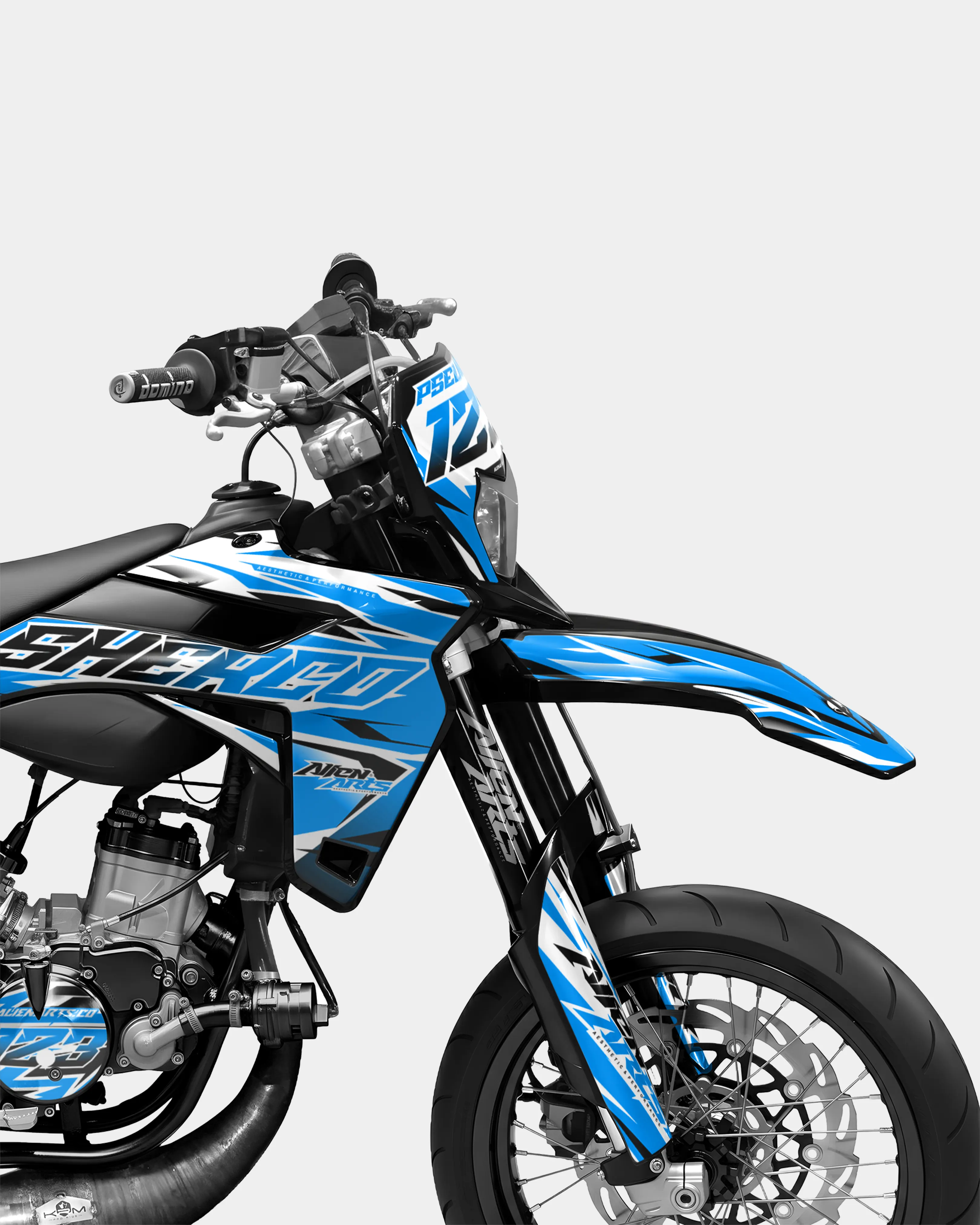 FABLE - Kit deco SHERCO 50cc - Bleu - Image 3
