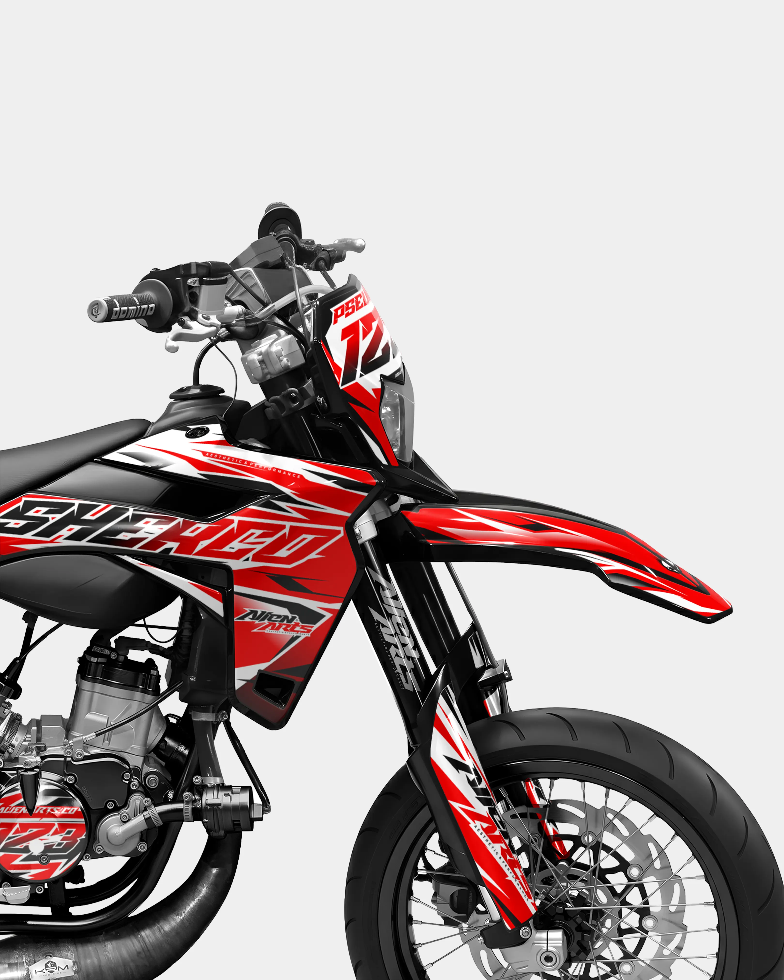 FABLE - Kit deco SHERCO 50cc - Rouge - Image 3