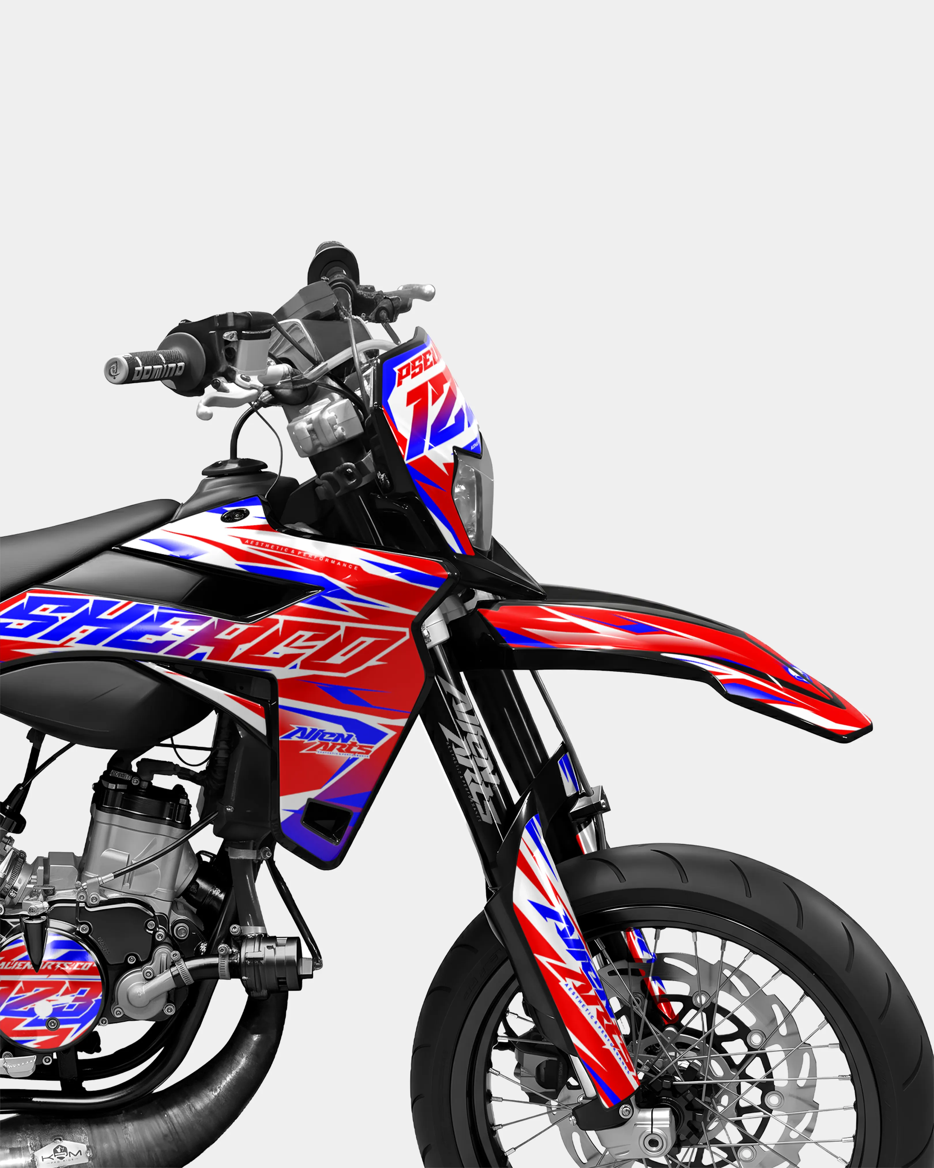 FABLE - Kit deco SHERCO 50cc - Rouge Bleu - Image 3