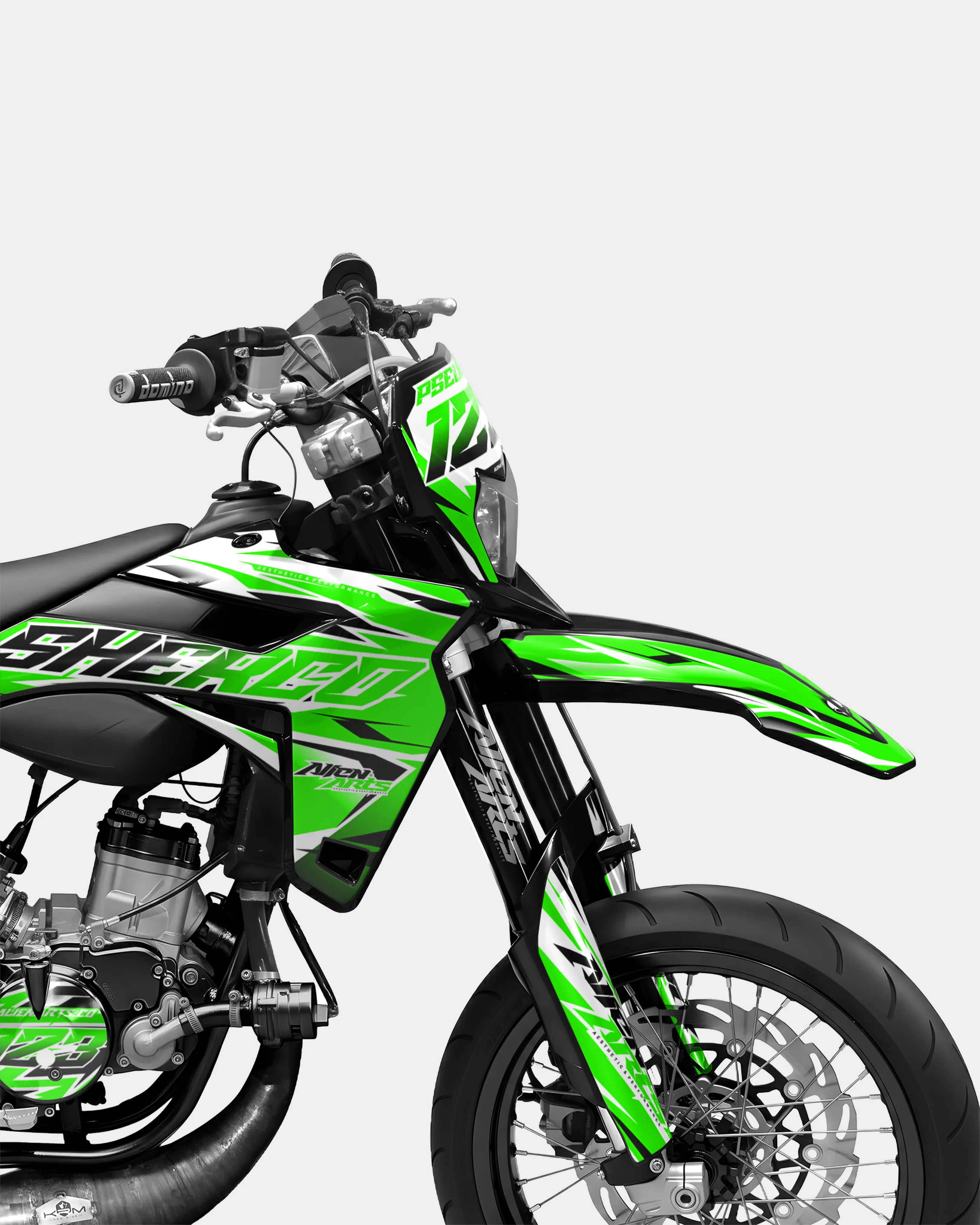 FABLE - Kit deco SHERCO 50cc - Vert - Image 3