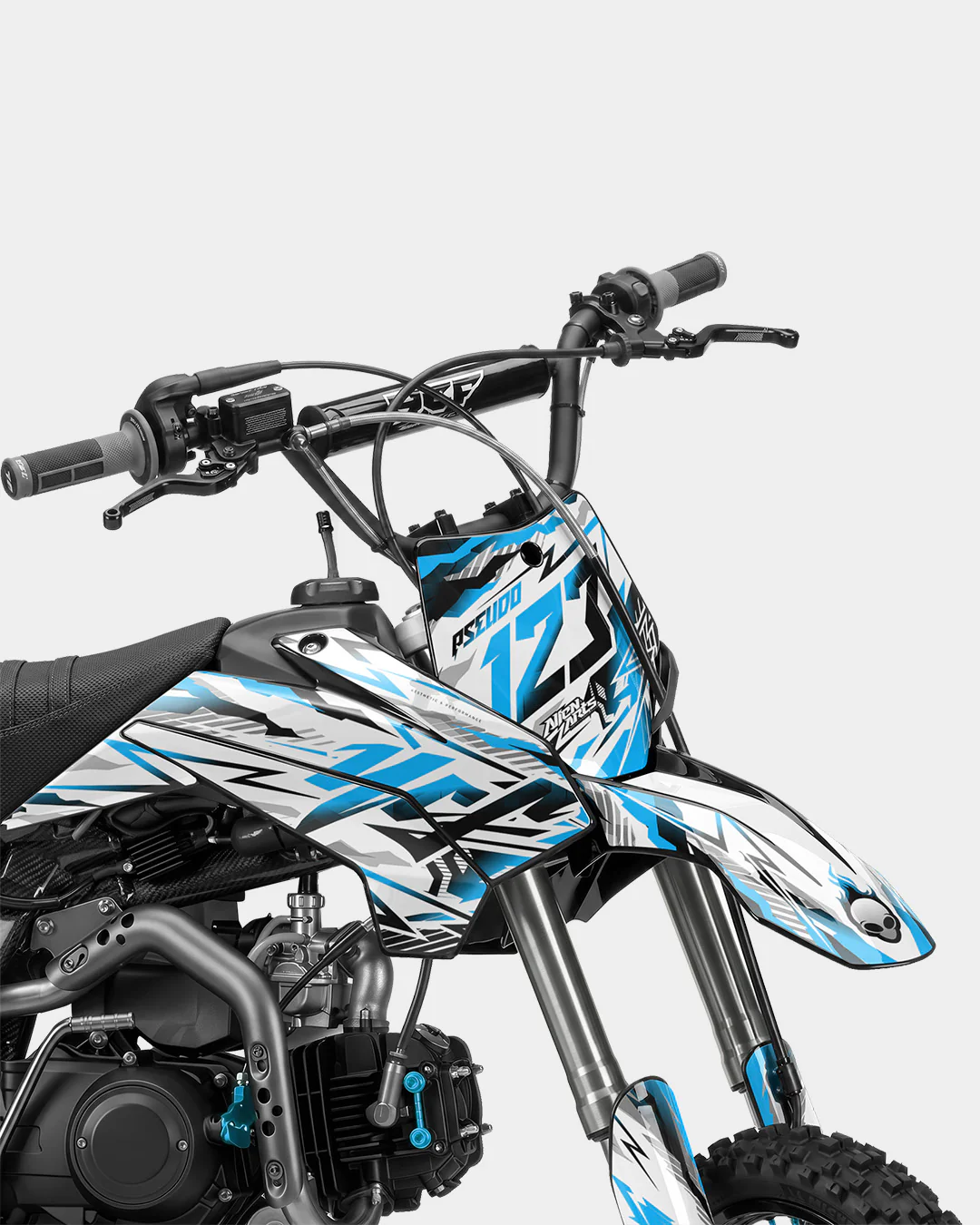 FERAL - Kit Déco Dirt Bike Semi-Personnalisable - Bleu - Image 2