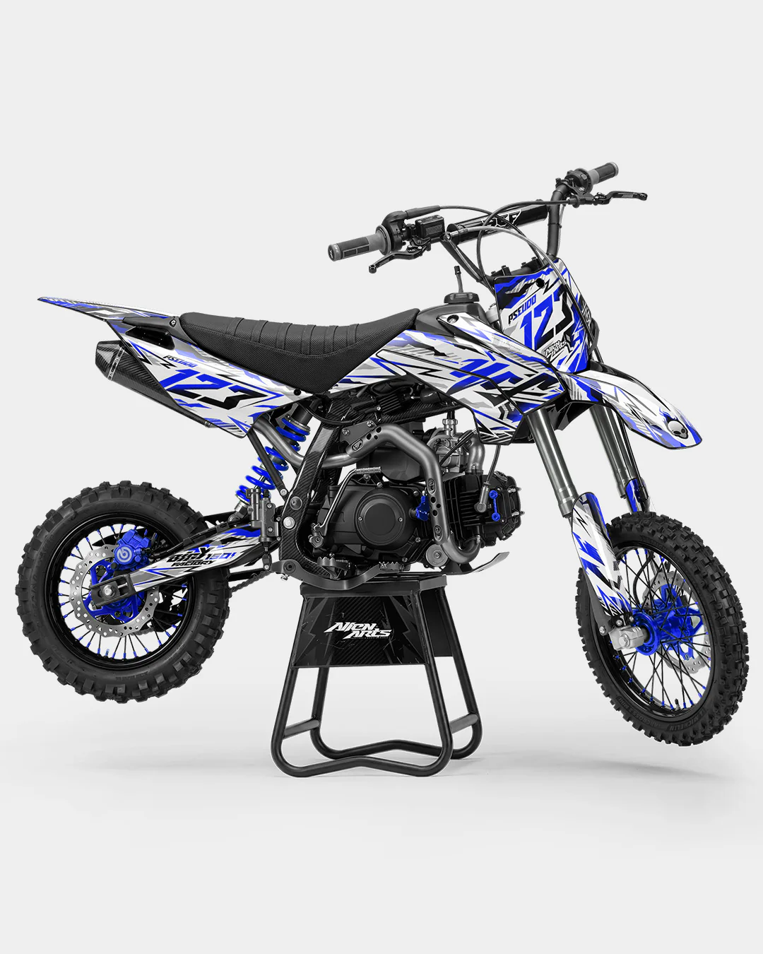 FERAL - Kit Déco Dirt Bike Semi-Personnalisable - Bleu foncé