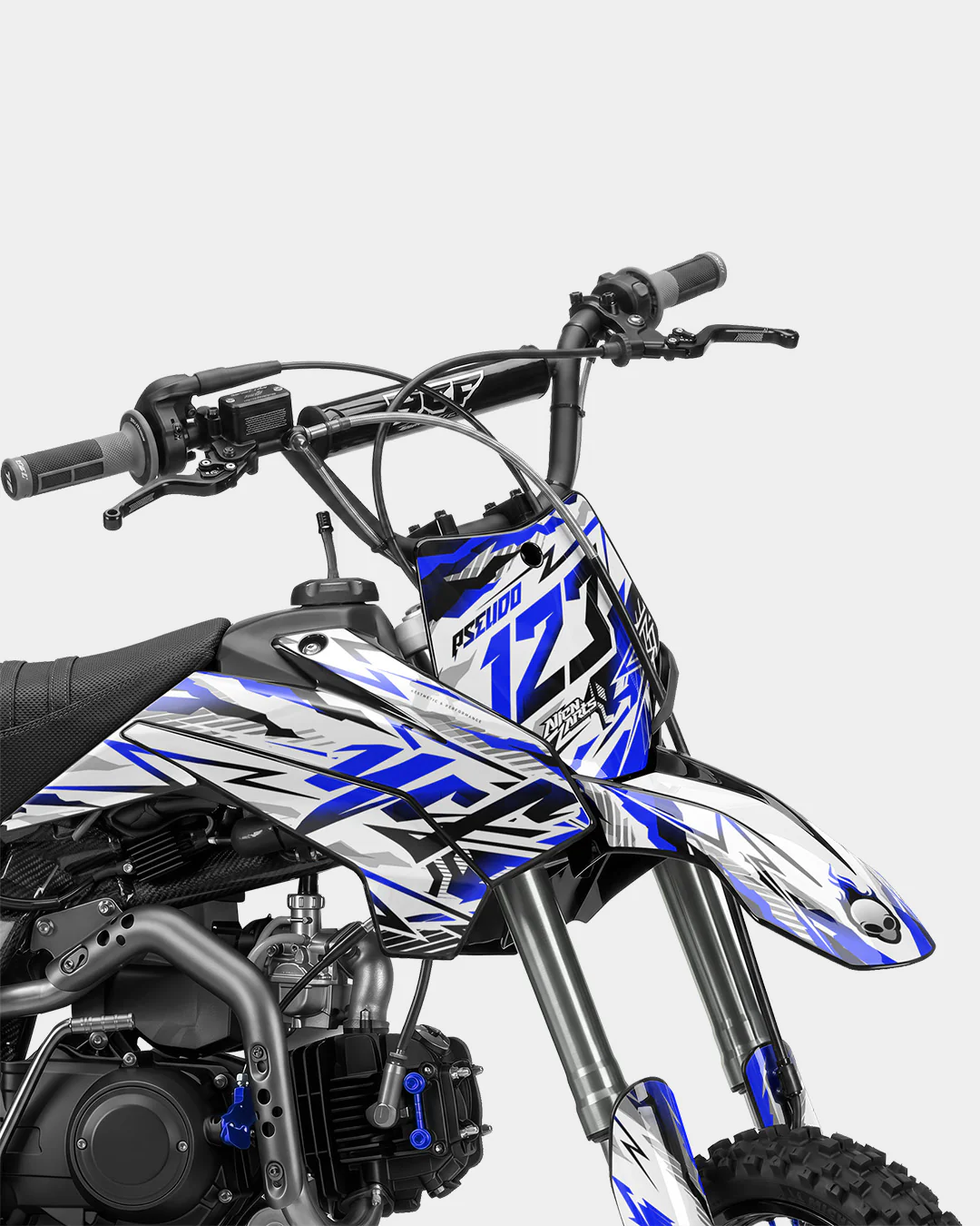 FERAL - Kit Déco Dirt Bike Semi-Personnalisable - Bleu foncé - Image 2