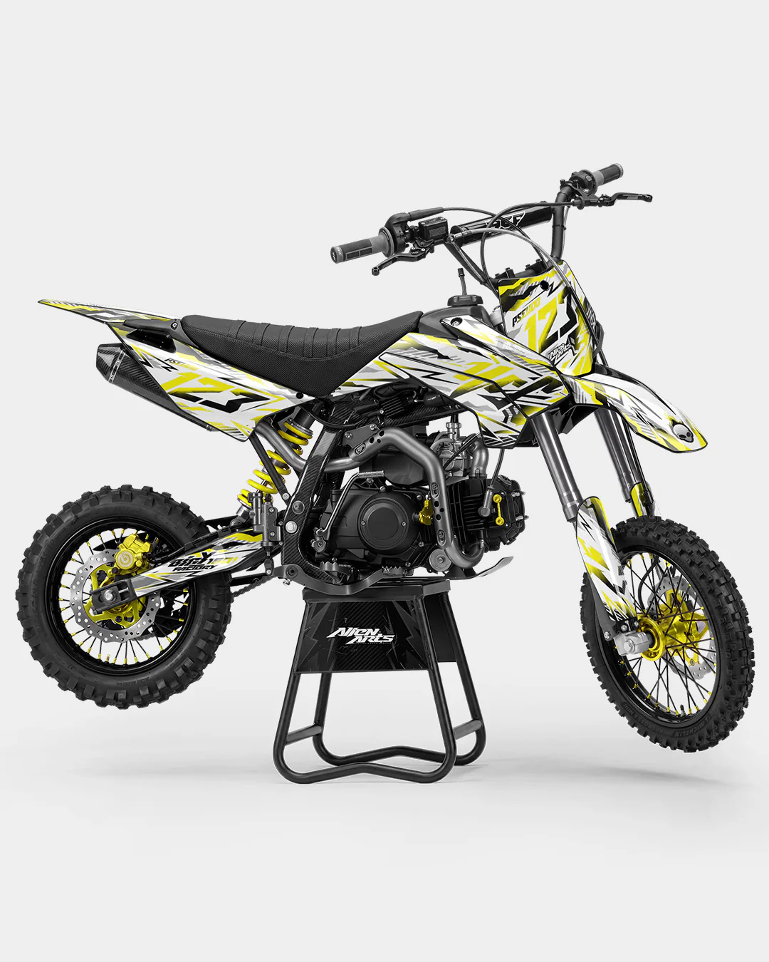 FERAL - Kit Déco Dirt Bike Semi-Personnalisable - Jaune