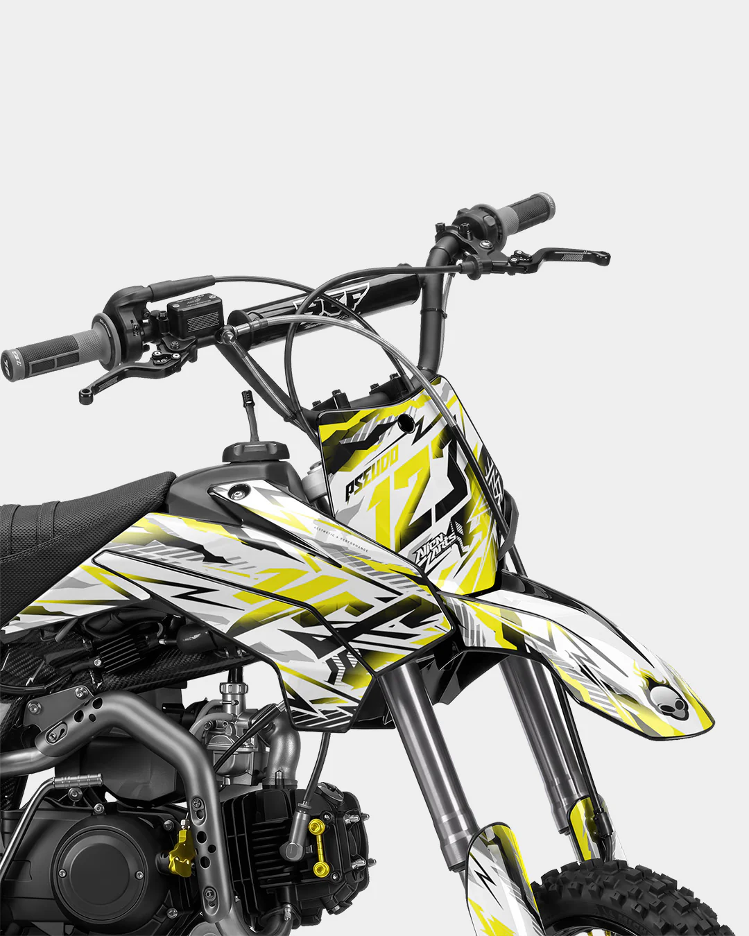 FERAL - Kit Déco Dirt Bike Semi-Personnalisable - Jaune - Image 2