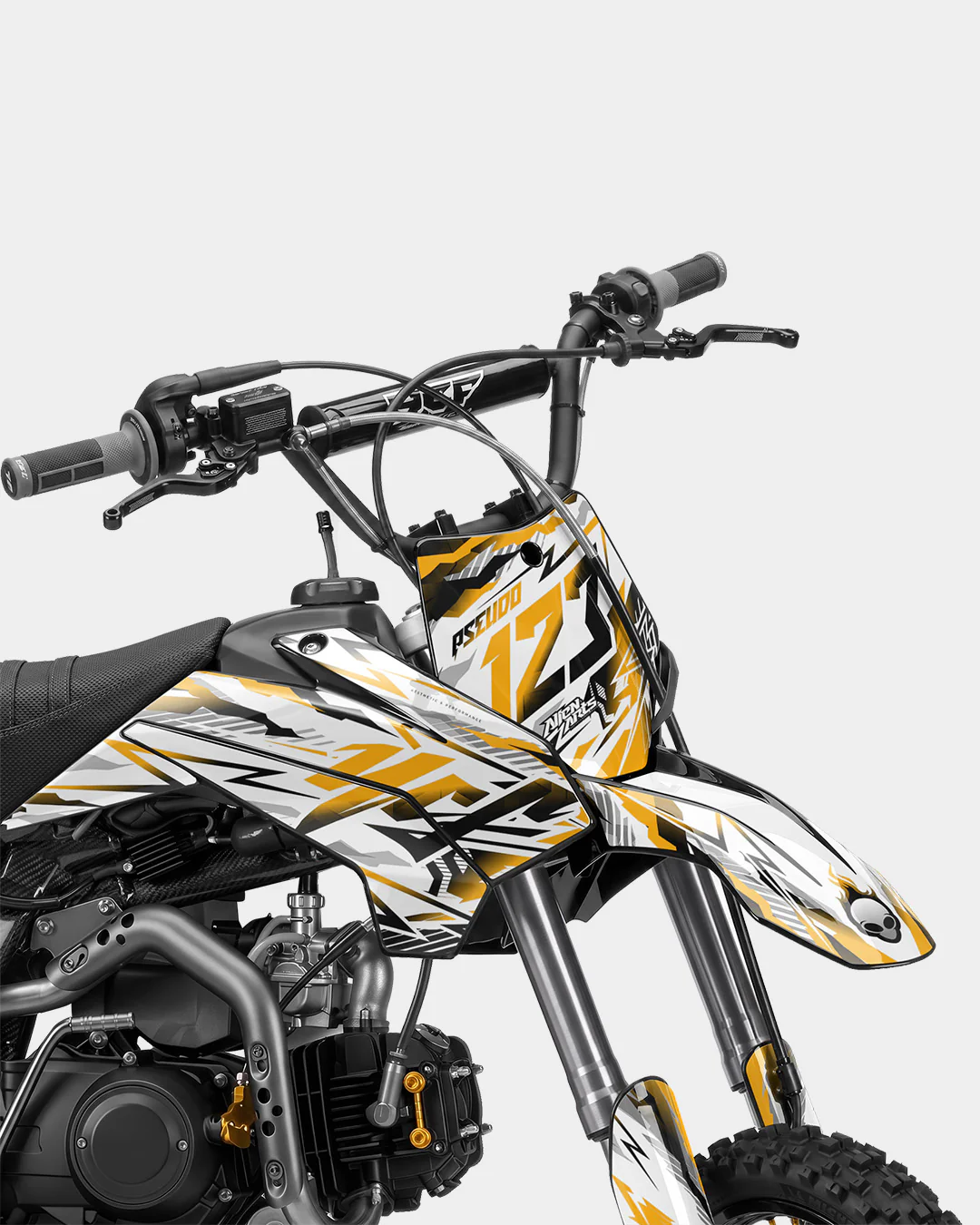 FERAL - Kit Déco Dirt Bike Semi-Personnalisable - Jaune foncé - Image 2