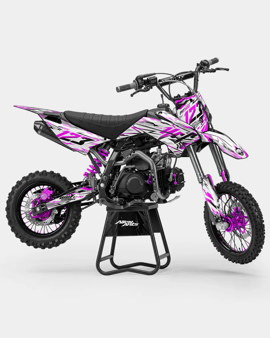 FERAL - Kit Déco Dirt Bike Semi-Personnalisable - Rose