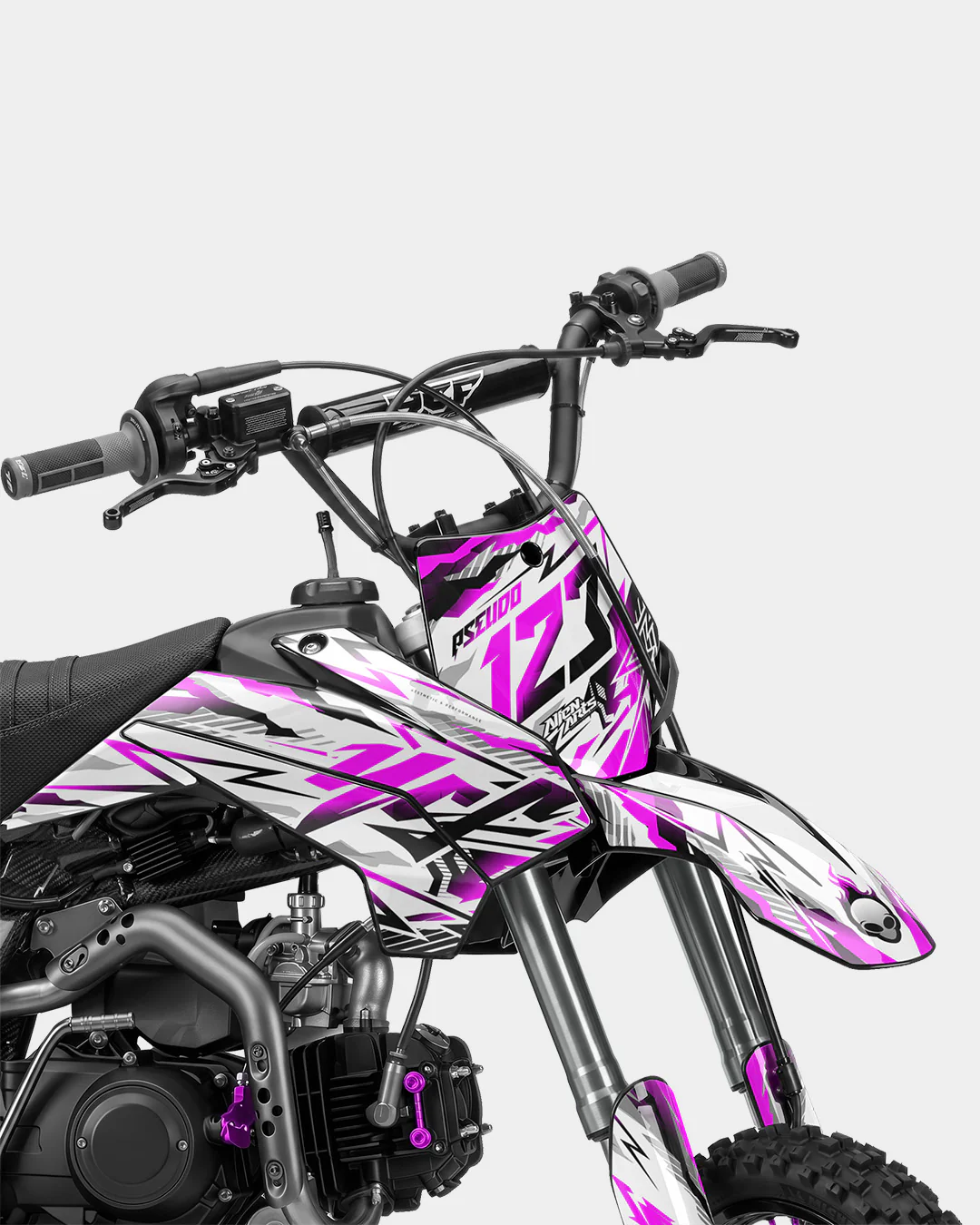 FERAL - Kit Déco Dirt Bike Semi-Personnalisable - Rose - Image 2