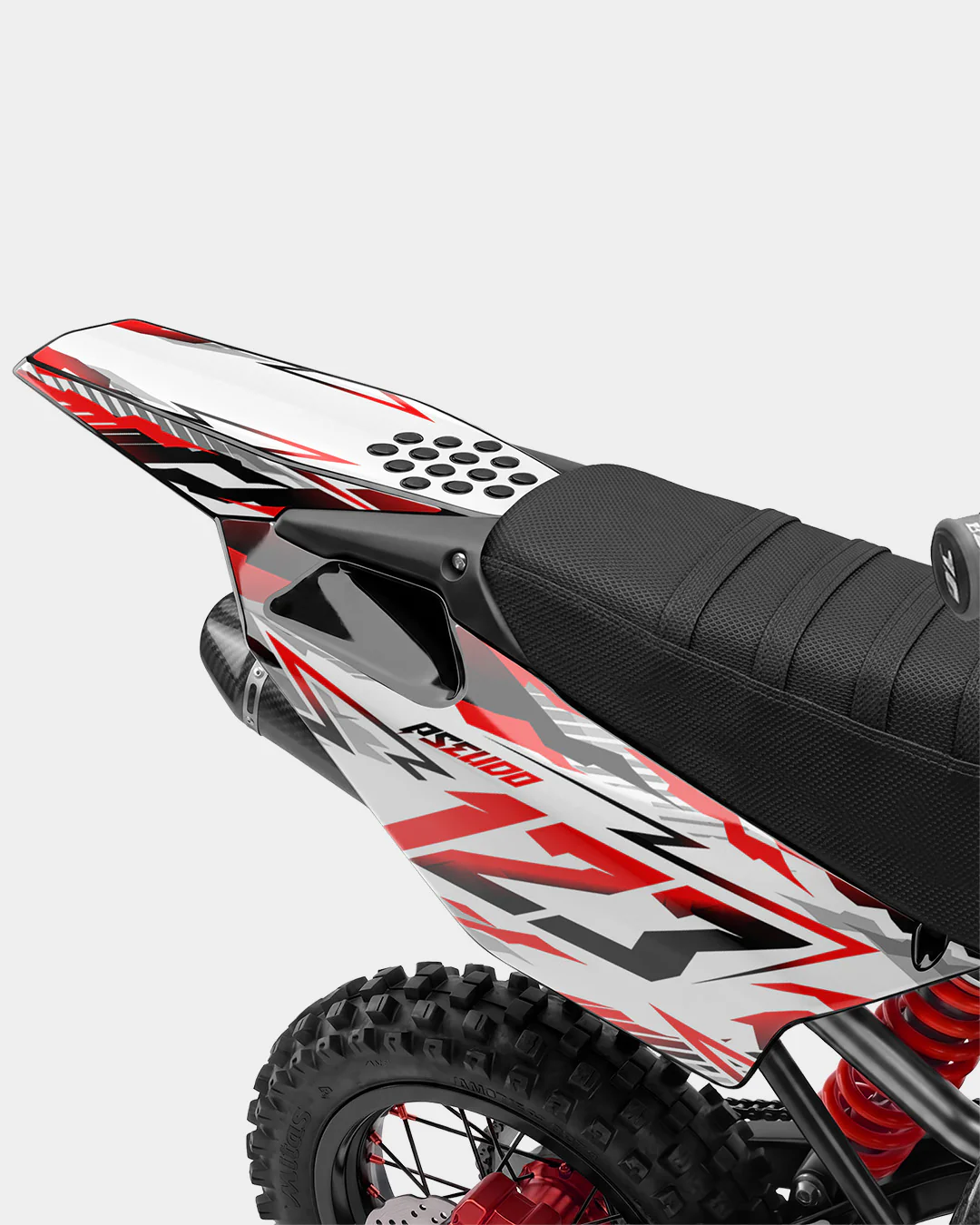 FERAL - Kit Déco Dirt Bike Semi-Personnalisable - Rouge - Image 3