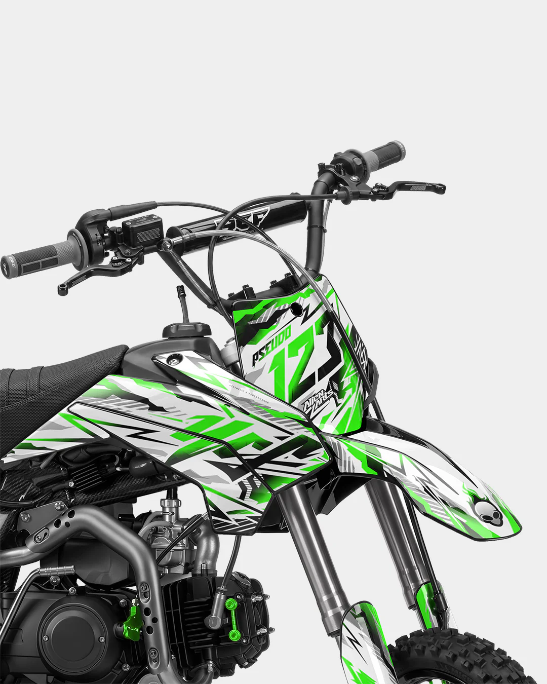 FERAL - Kit Déco Dirt Bike Semi-Personnalisable - Vert - Image 2