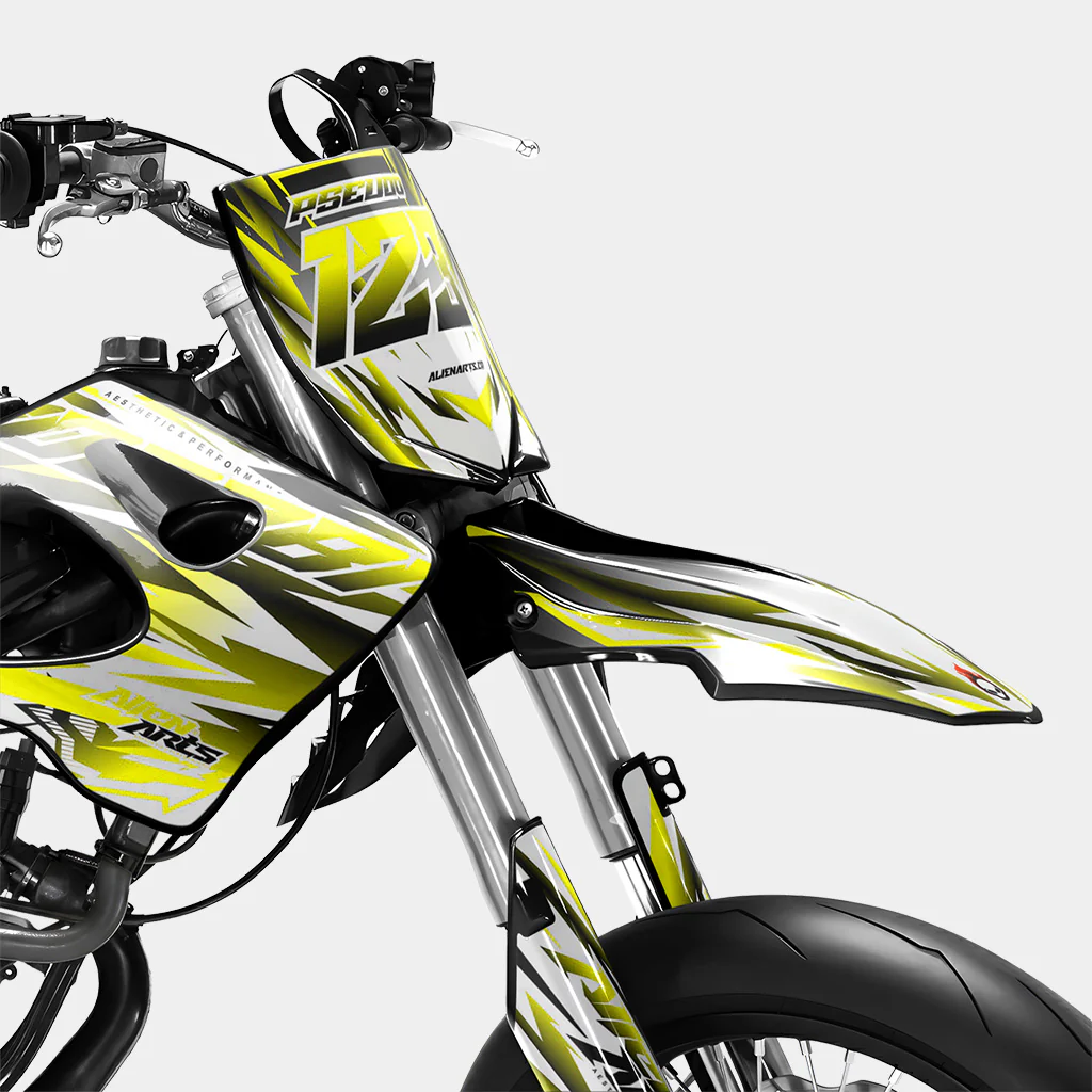 FIKA - Kit deco DERBI 50cc - Jaune - Image 2