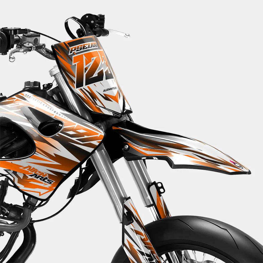 FIKA - Kit deco DERBI 50cc - Orange - Image 2
