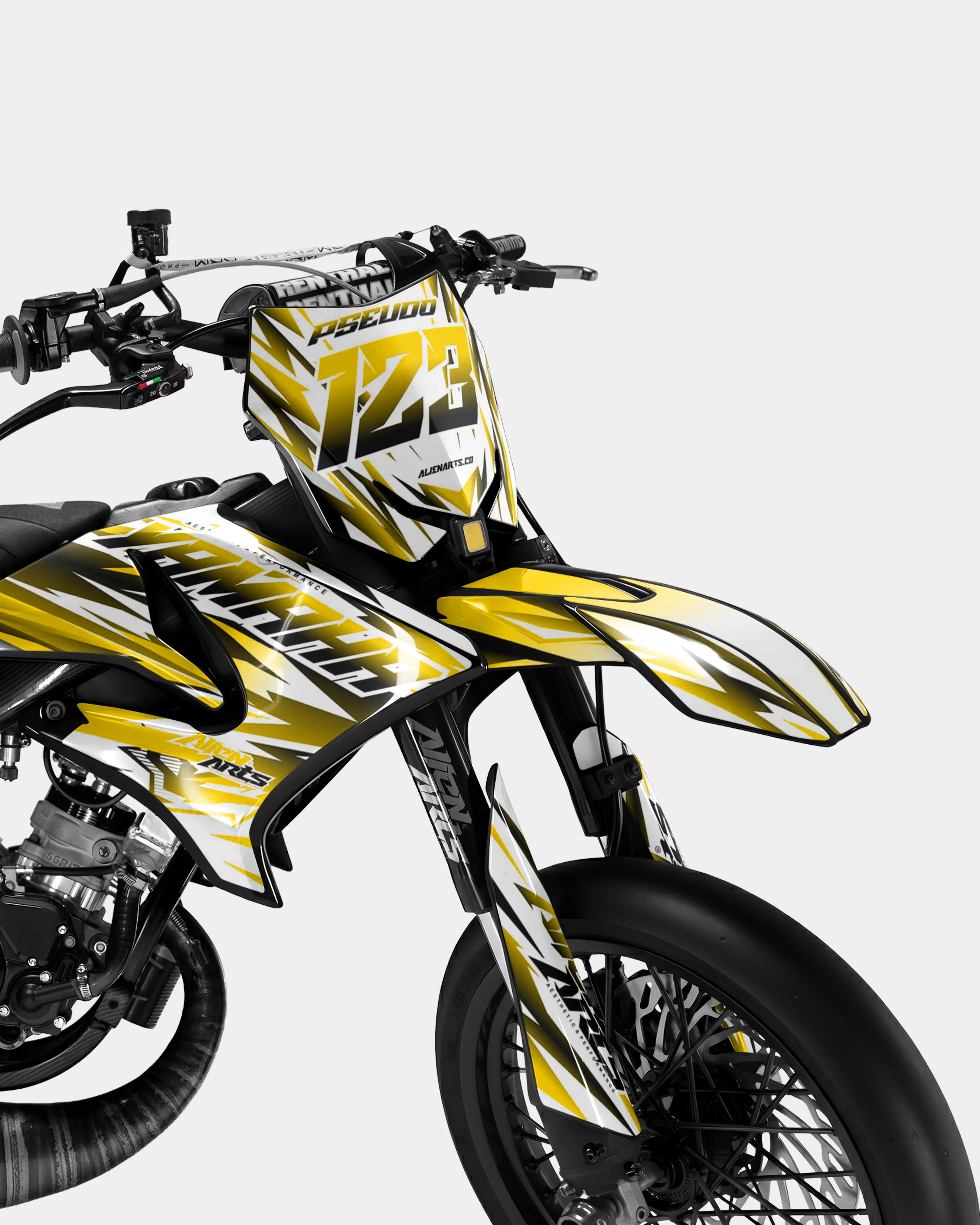 FIKA - Kit deco YAMAHA DT 50cc - Jaune foncé - Image 2