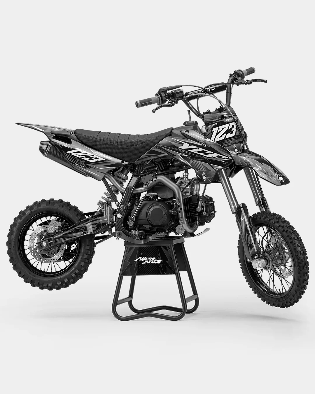 GRUDGE - Kit Déco Dirt Bike Semi-Personnalisable - Gris