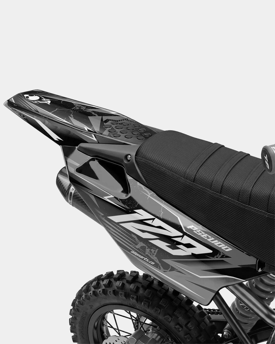 GRUDGE - Kit Déco Dirt Bike Semi-Personnalisable - Gris - Image 3
