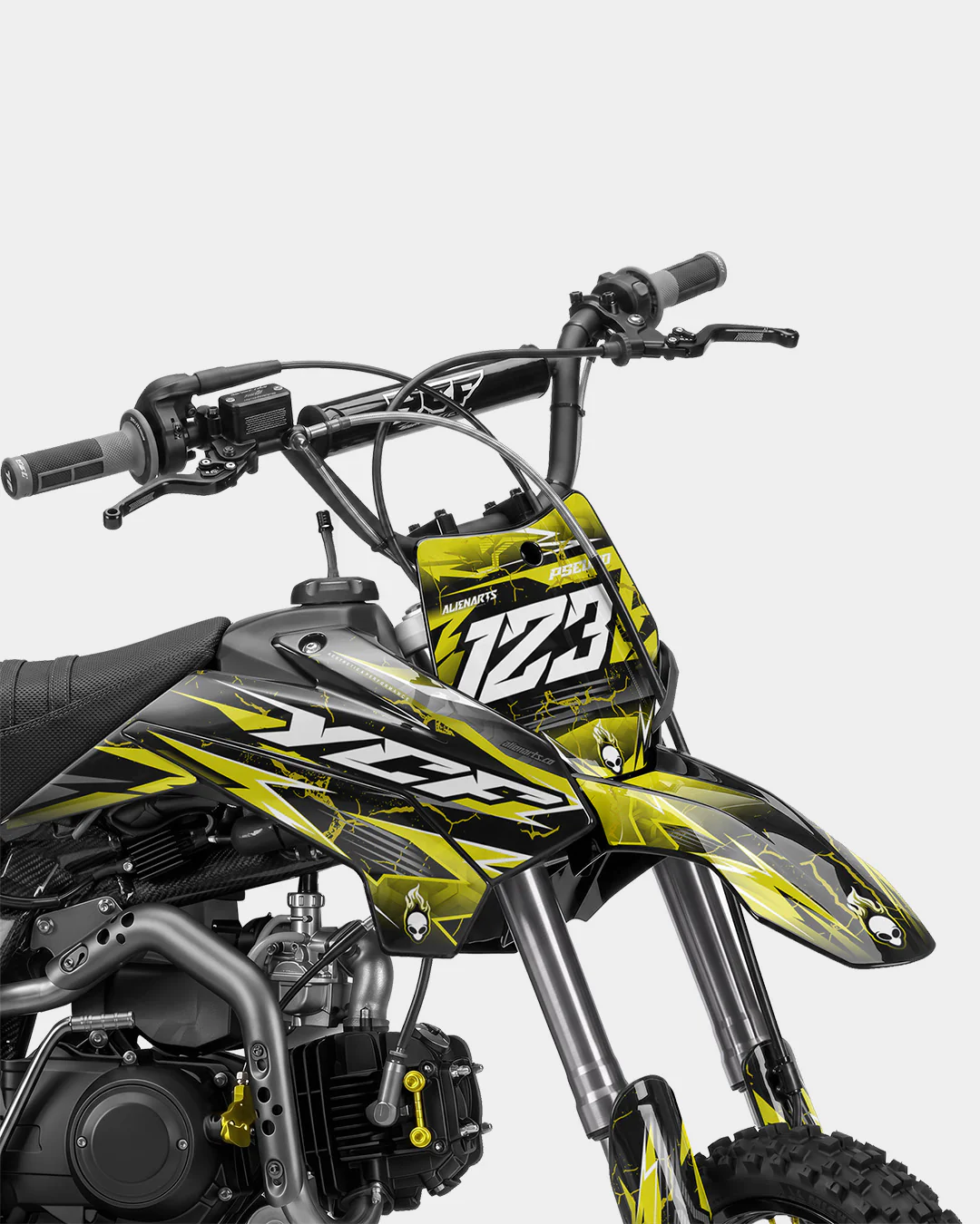 GRUDGE - Kit Déco Dirt Bike Semi-Personnalisable - Jaune - Image 2