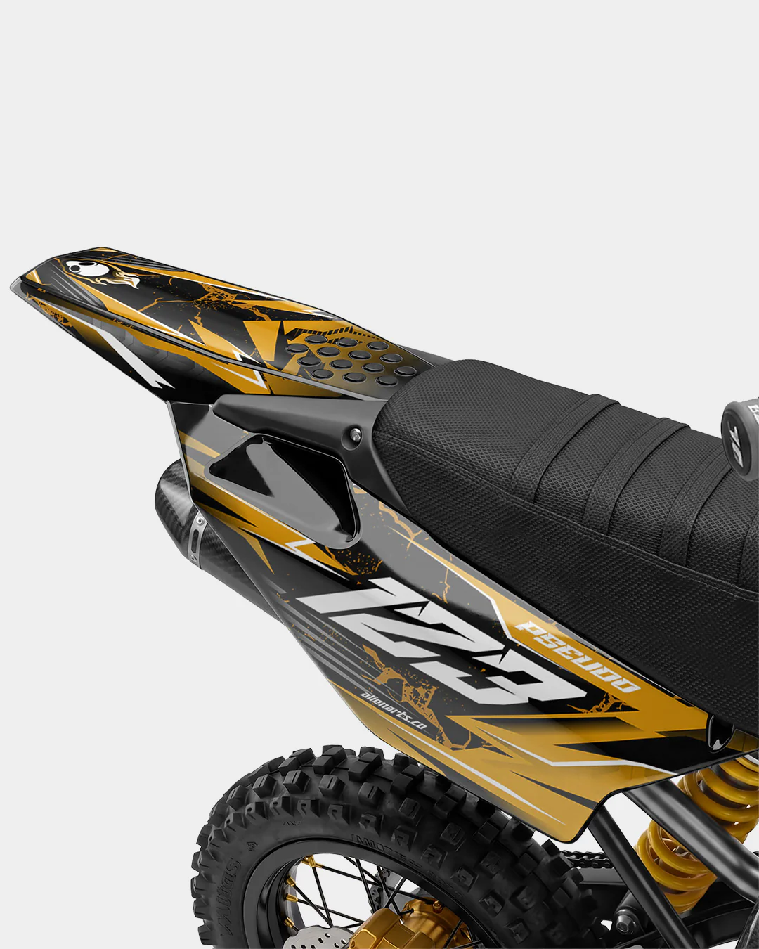 GRUDGE - Kit Déco Dirt Bike Semi-Personnalisable - Jaune foncé - Image 3