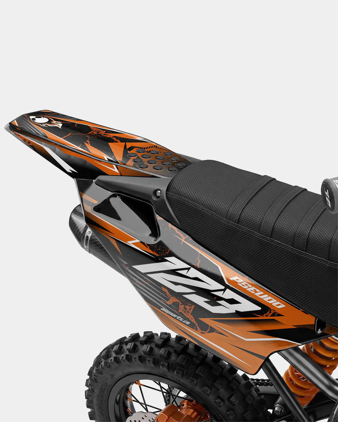 GRUDGE - Kit Déco Dirt Bike Semi-Personnalisable - Orange - Image 3