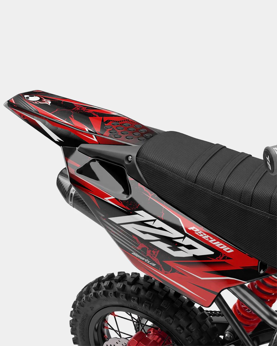 GRUDGE - Kit Déco Dirt Bike Semi-Personnalisable - Rouge - Image 3